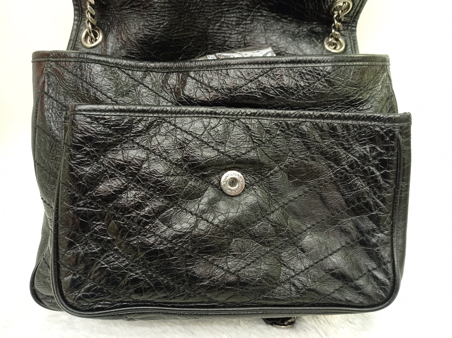 YsL Niki Large Calfskin Black RHW 2018