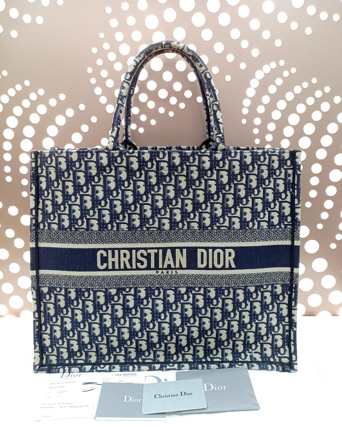 Dior Book Tote Large Oblique Navy 2019