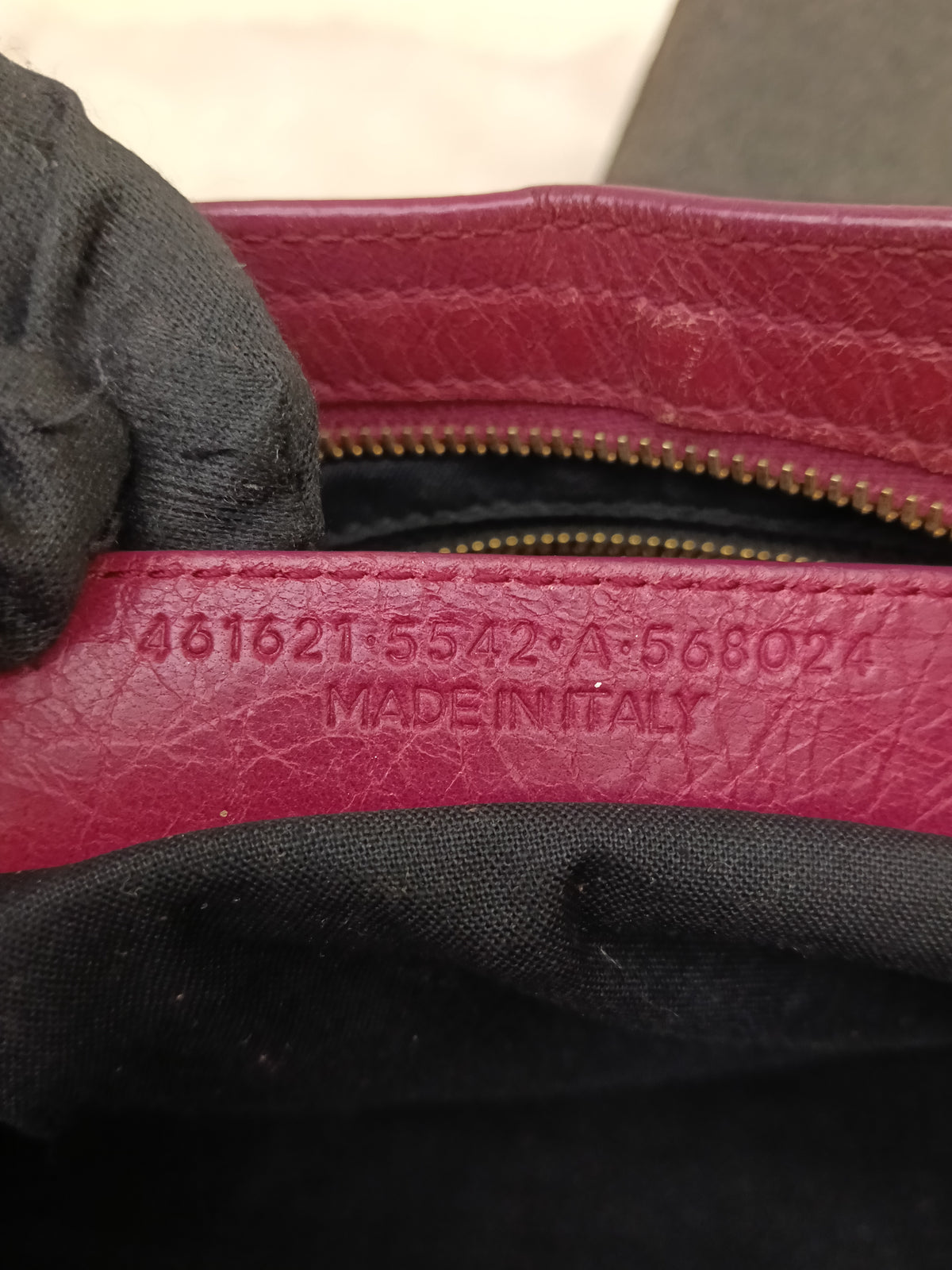Balenciaga Small City Classic Burgundy GHW 2017