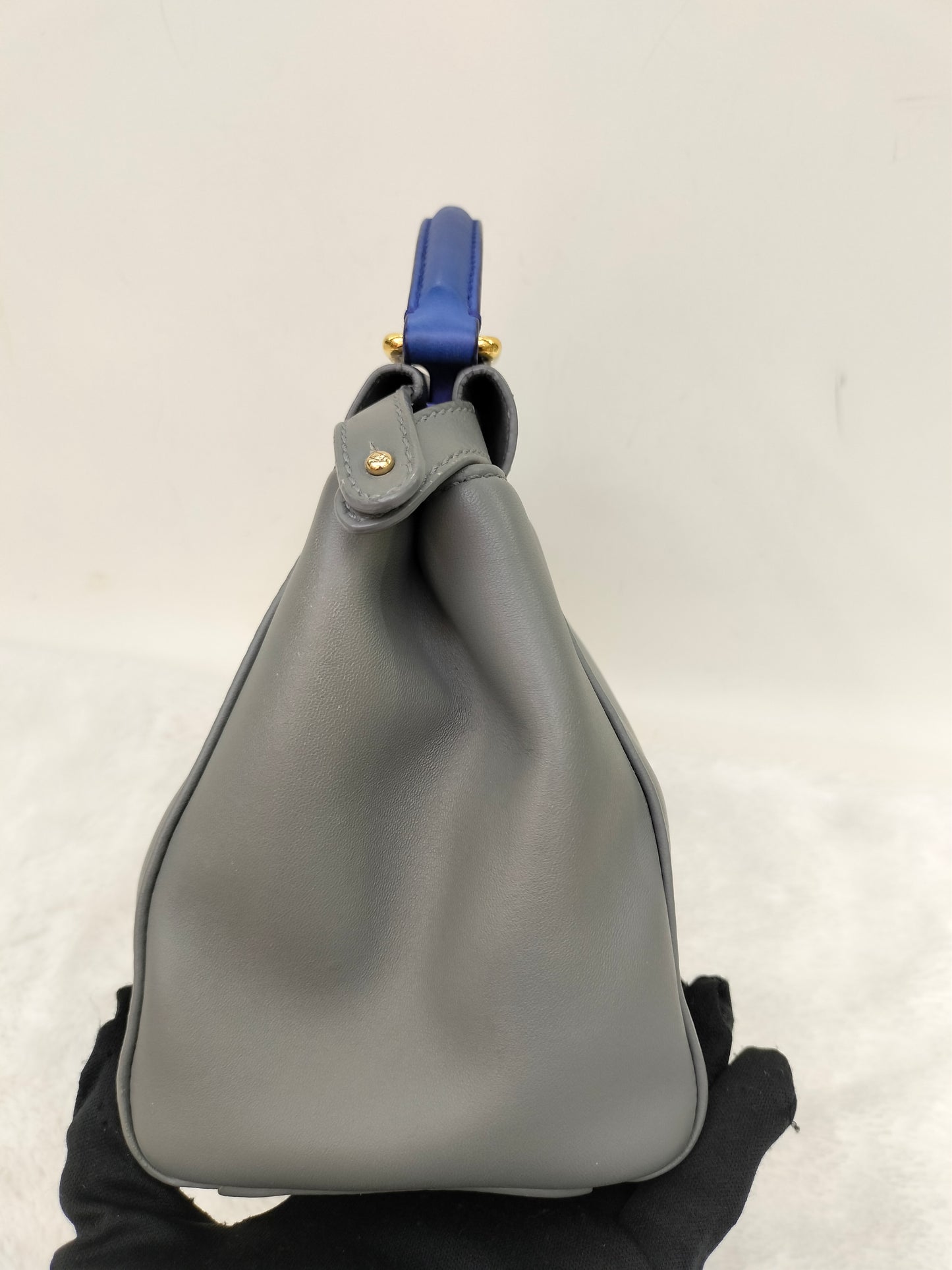 Fendi Peekaboo Mini Grey Blue GHW