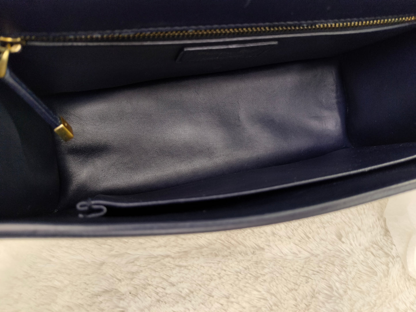 Dior Montaigne East West Grained Navy Blue GHW 2019