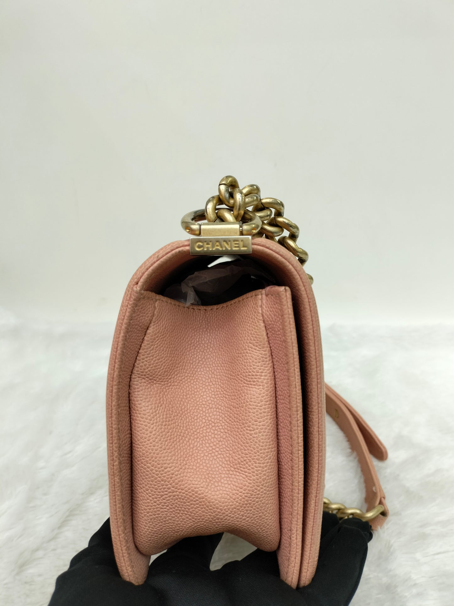Chanel Boy 25 Caviar Salmon GHW #25