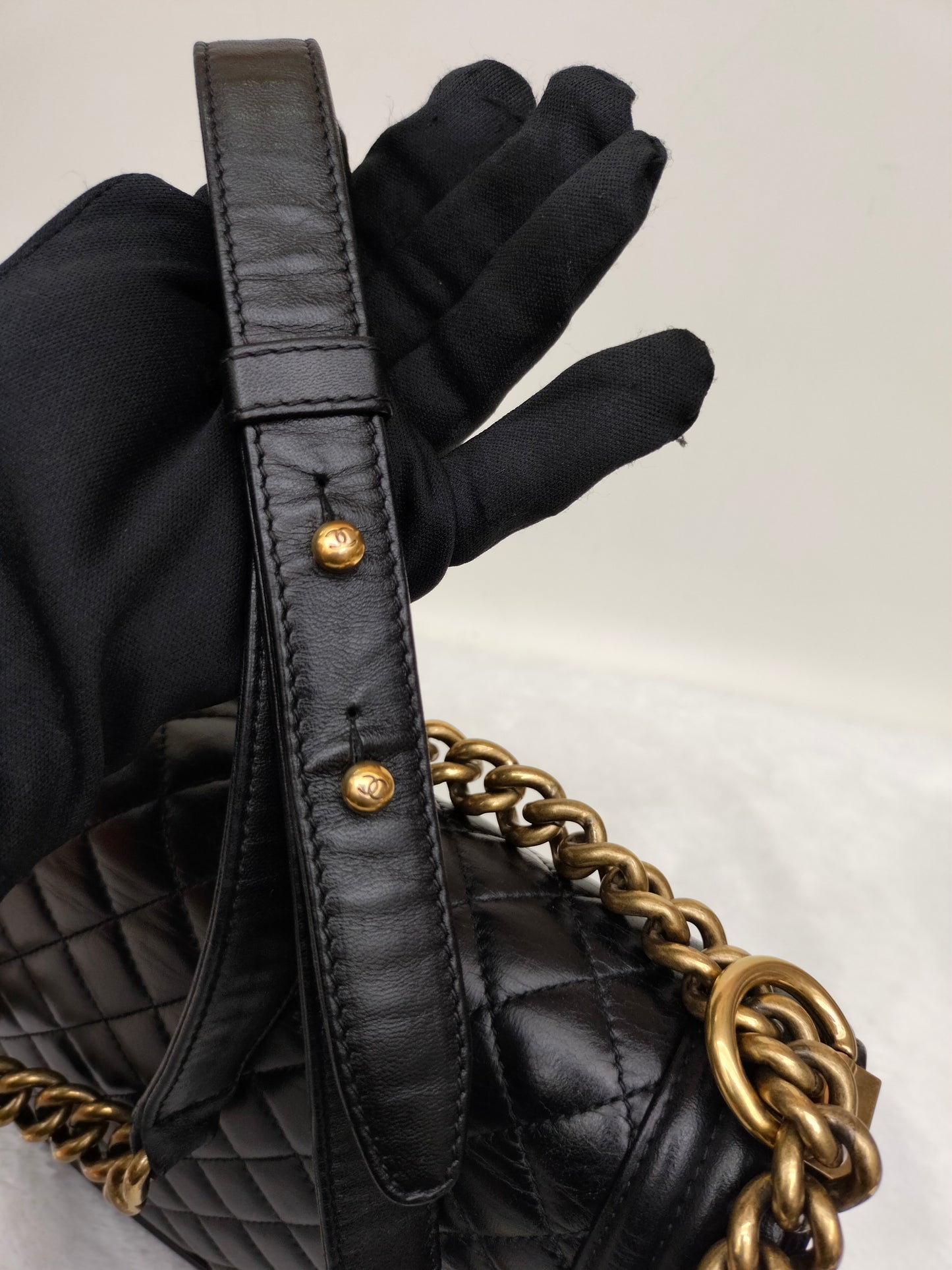 Chanel Boy 28 Calfskin Black RGHW #19