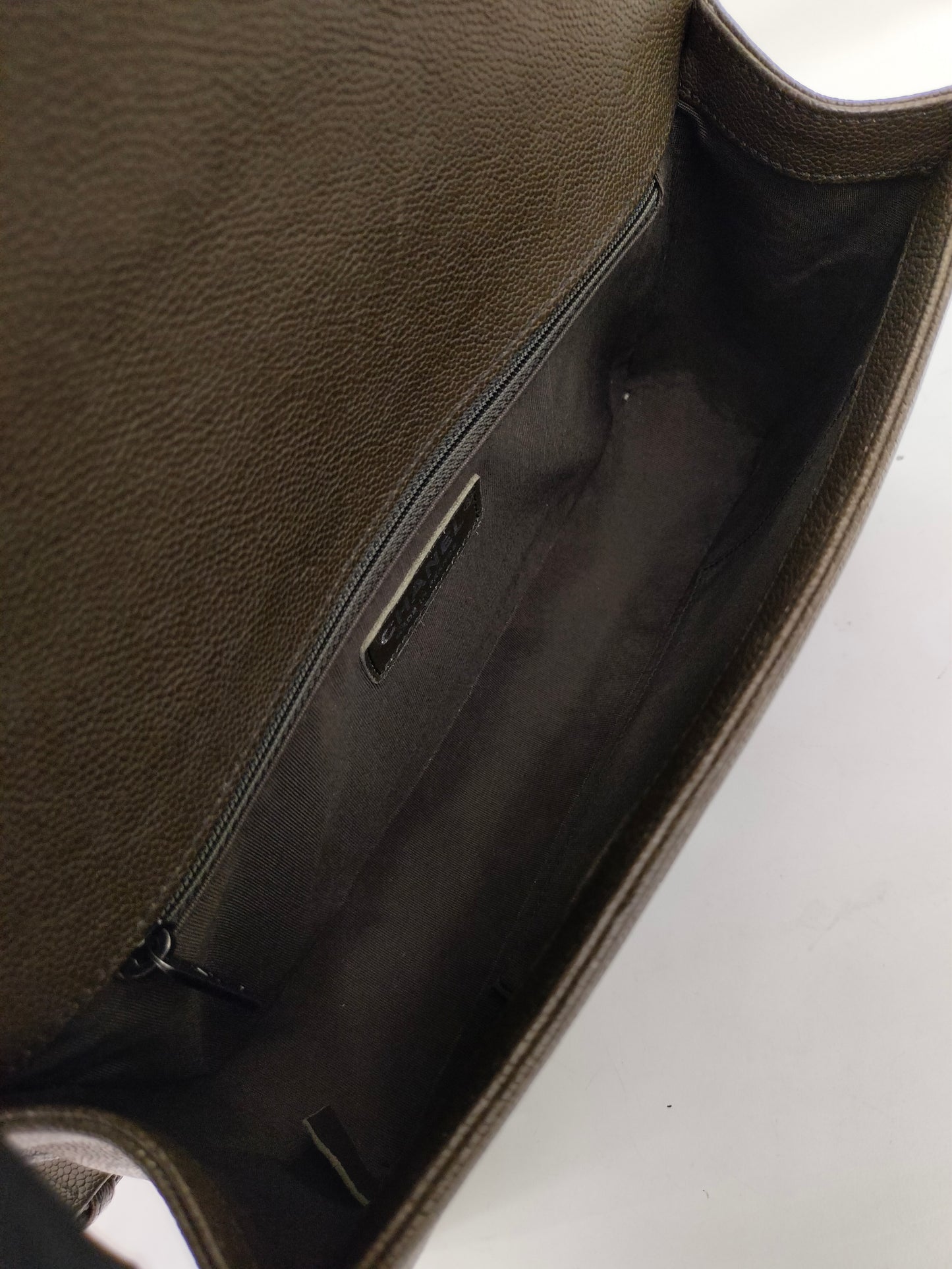 Chanel Boy 28 Caviar Khaki RHW #23