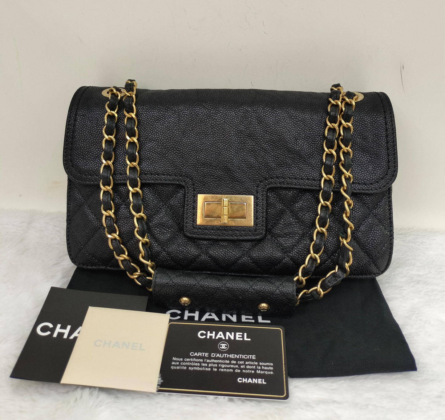 Chanel Mademoiselle Medium Lock Flap Caviar Black GHW #16