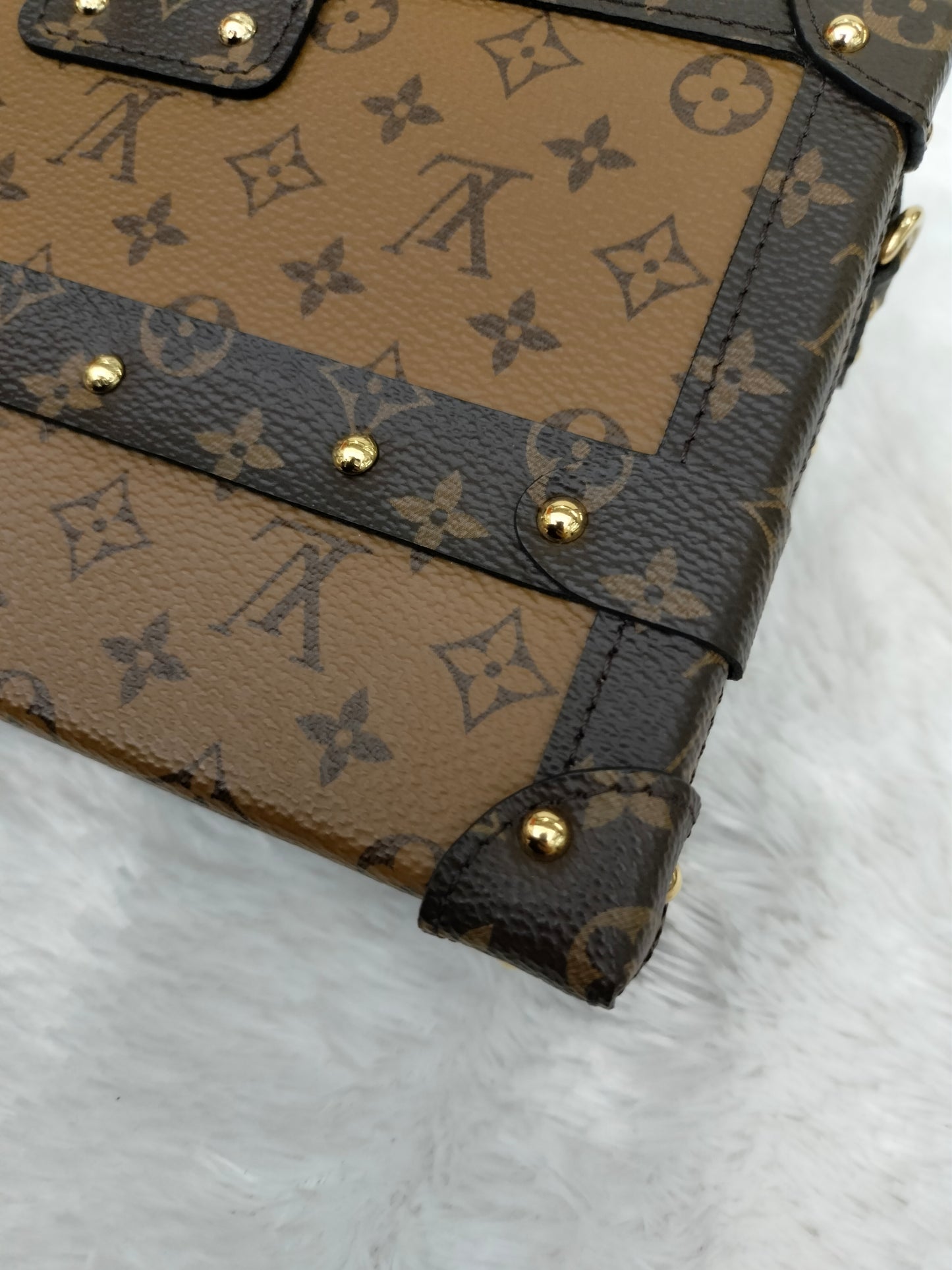 LV Petite Malle Trunk Monogram Reverse 2017