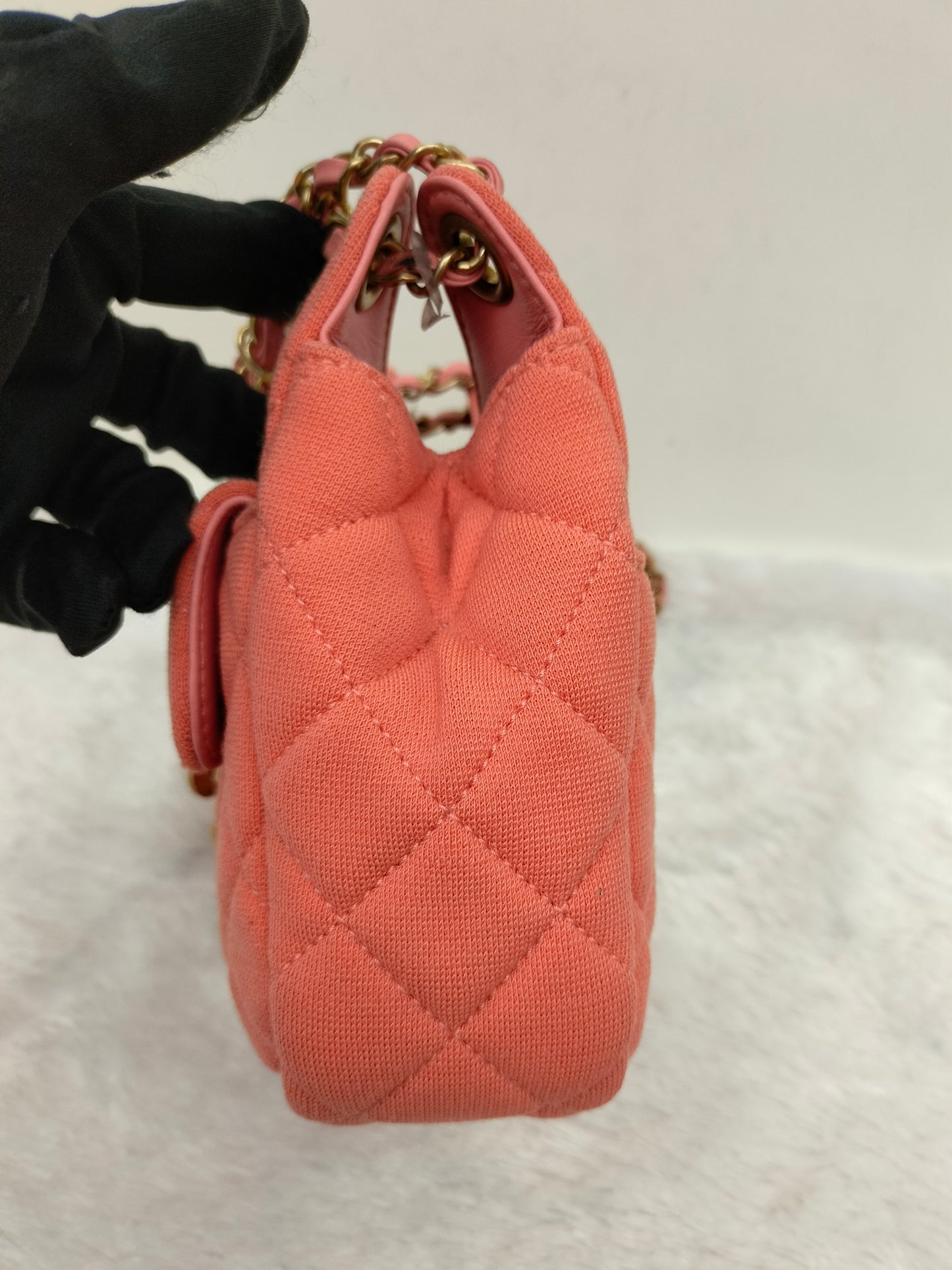 Chanel Wavy Canvas Orange GHW 2023 (CHIP)
