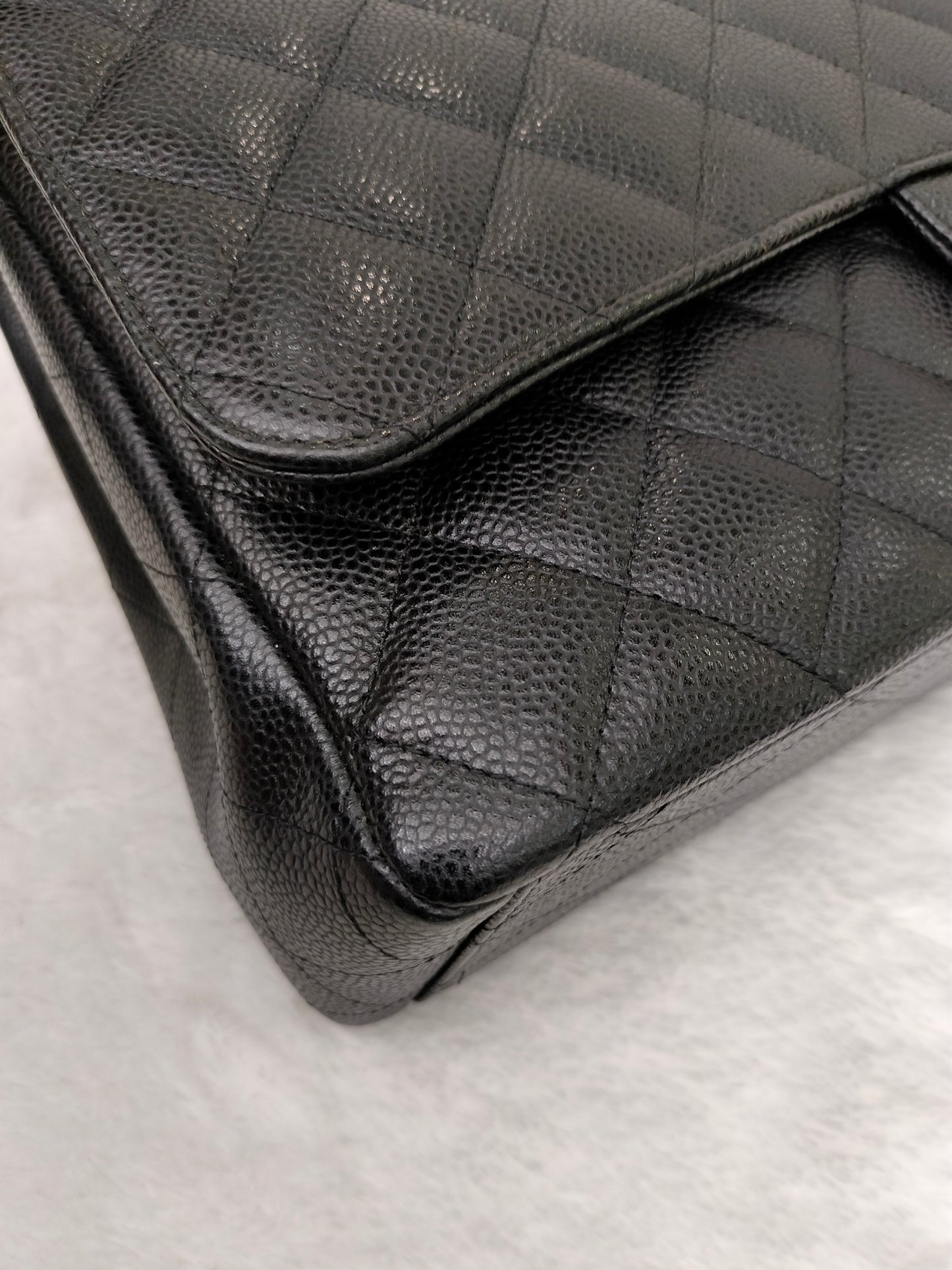 Chanel Maxi Caviar Black GHW DF #20