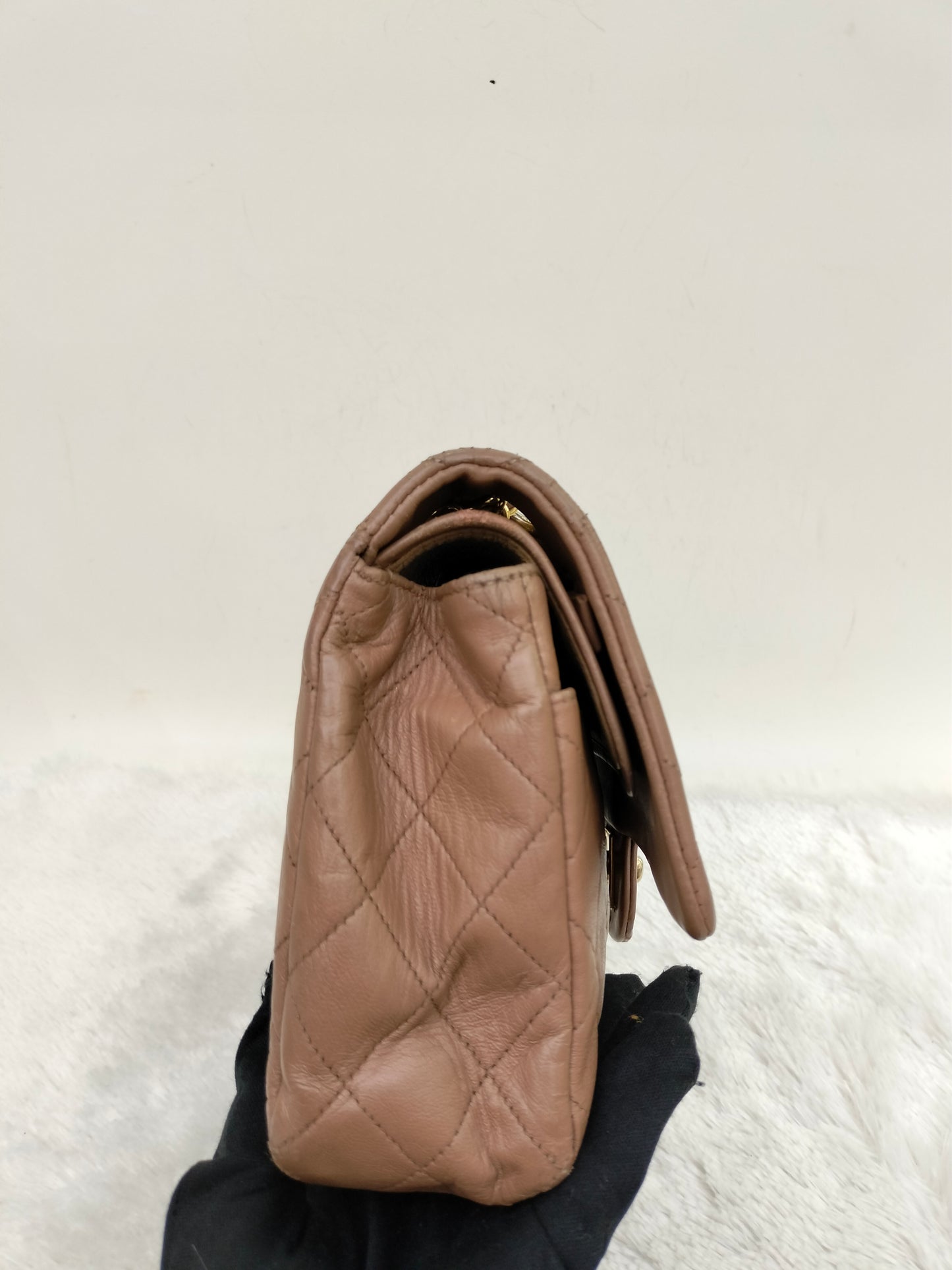 Chanel Medium Lamb Brown Vintage GHW DF #1