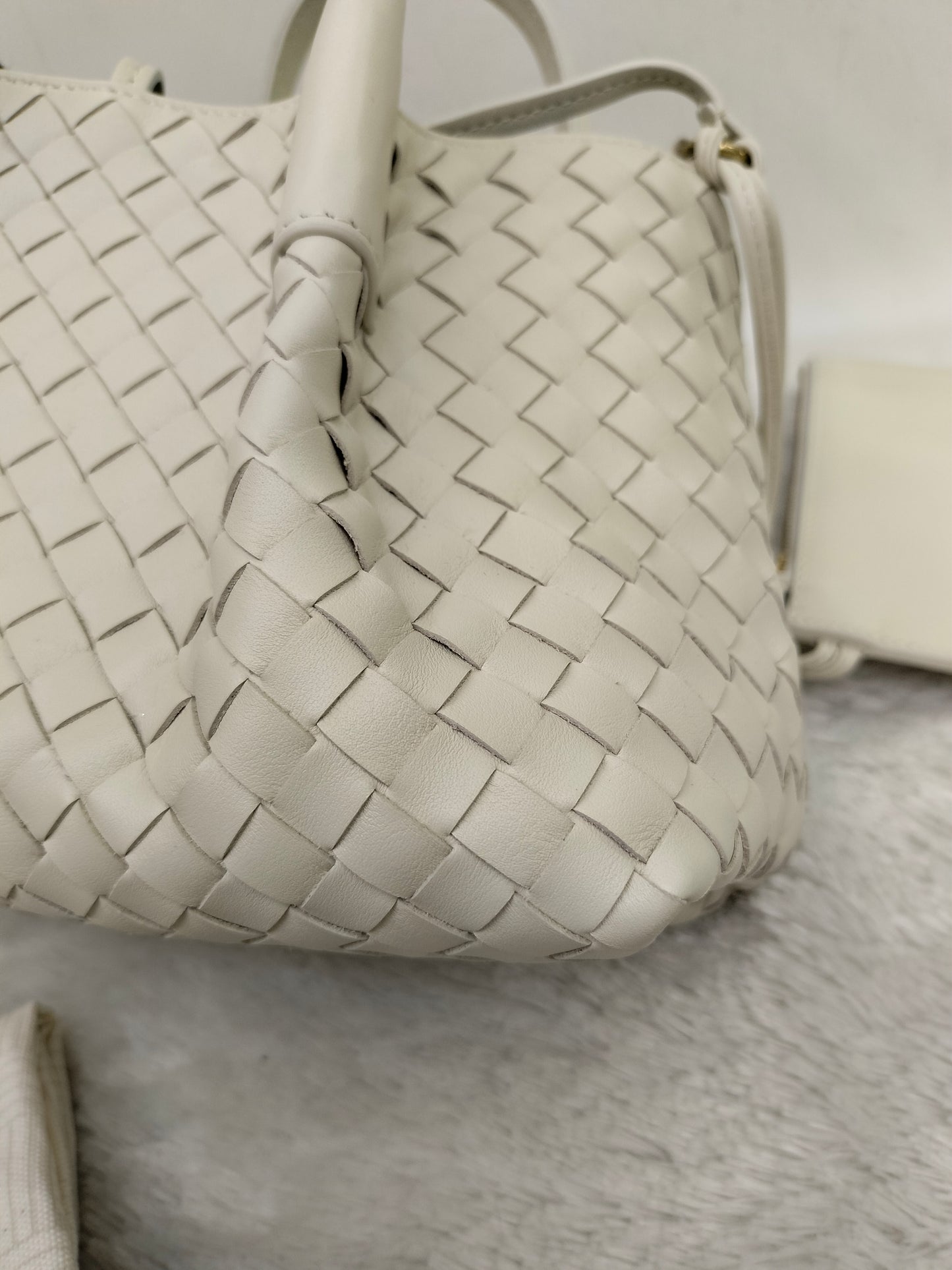 *NEW* Bottega Veneta Small Pinacoteca Tote Sea Salt Ice GHW