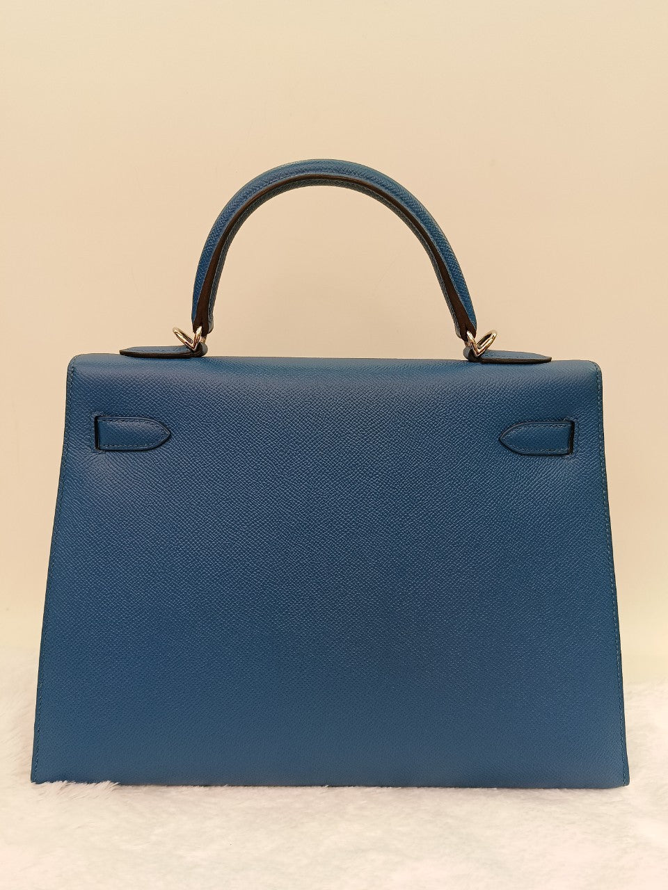 Kelly32 Epsom Sellier Bleu Izmir PHW #R square