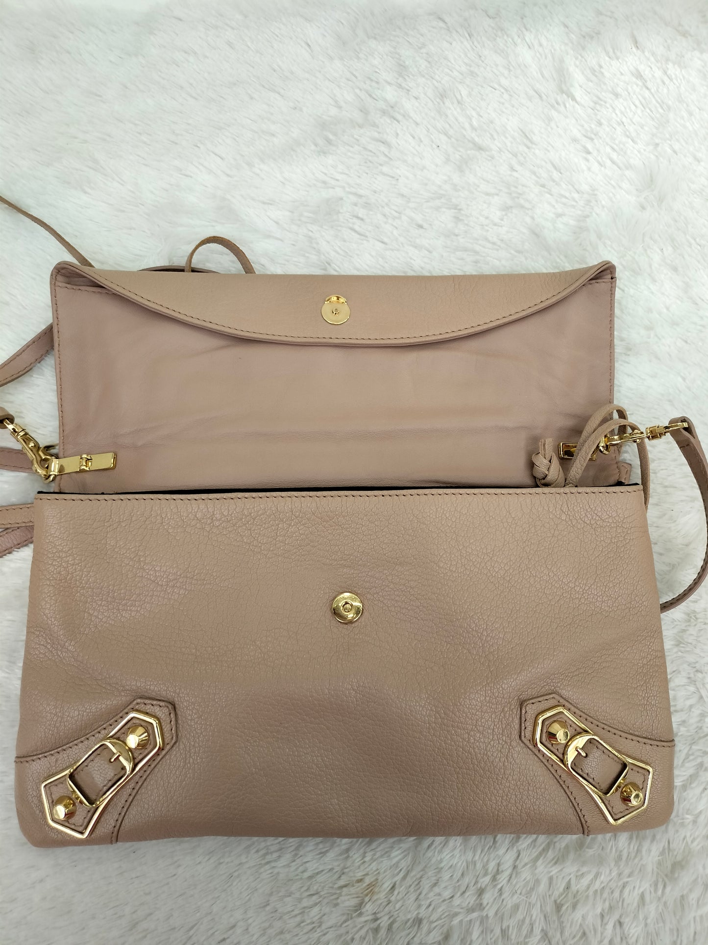 Balenciaga Envelope Clutch Rose De Sable GHW