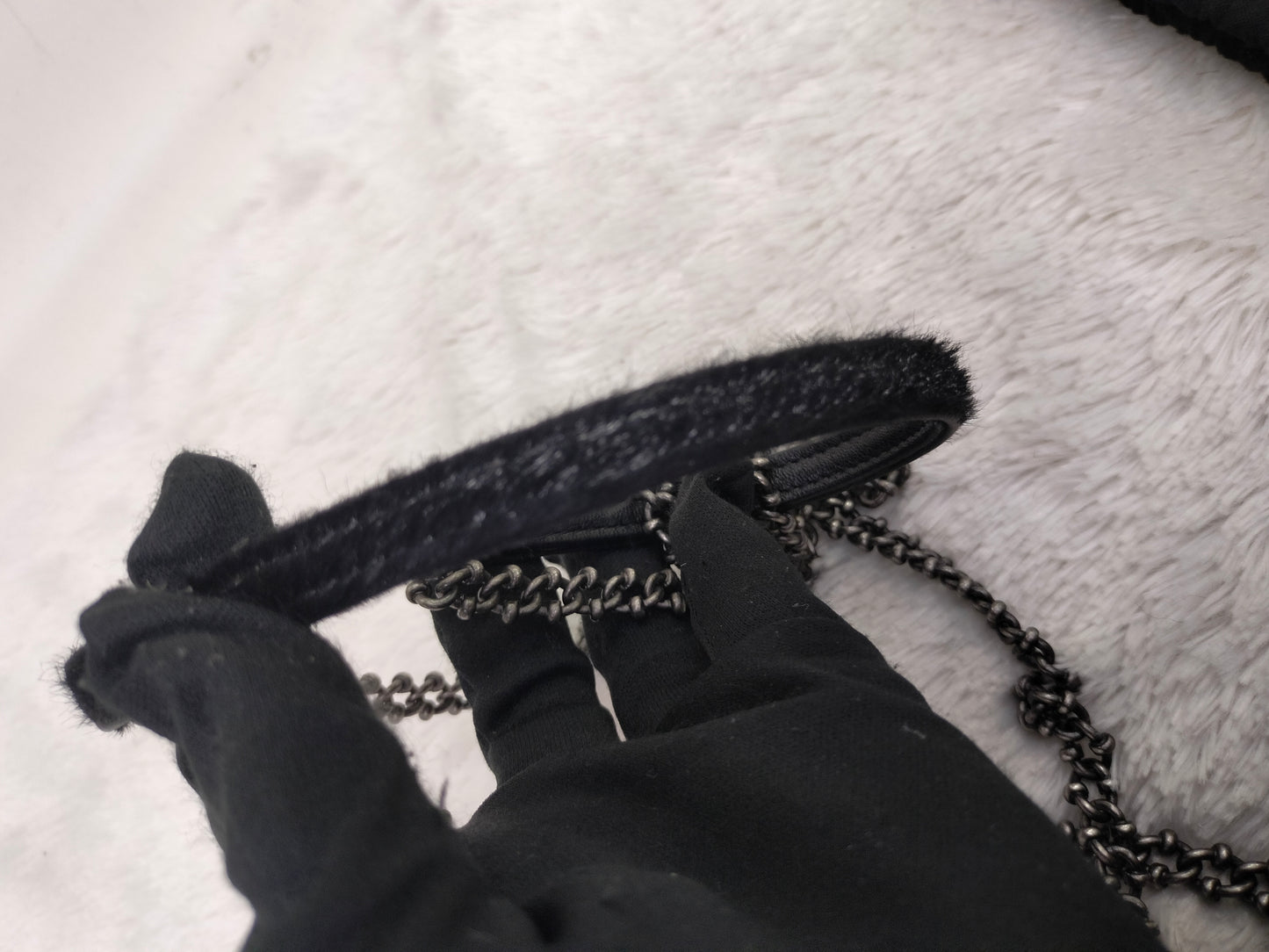 Chanel Mini Flap Calf Hair Metallic Black RHW #21