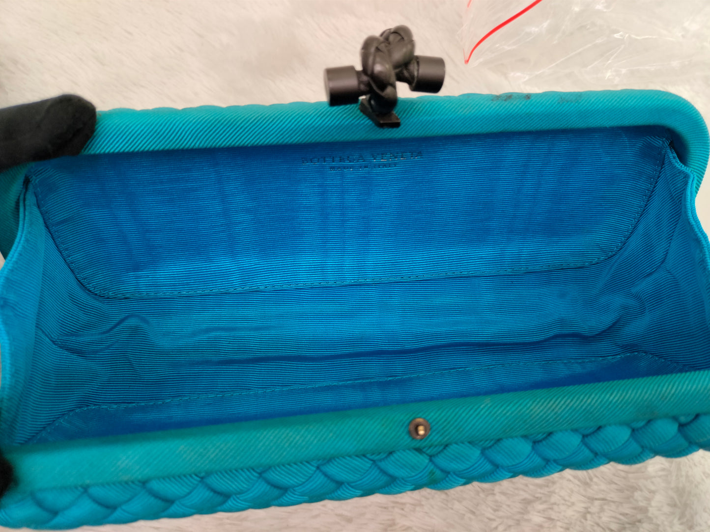 Bottega Veneta Knot Long Clutch Blue