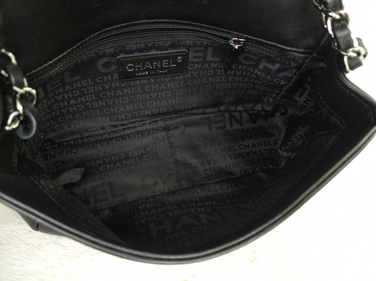 Chanel Small Flap Kiss Lock Lamb Black SHW #10