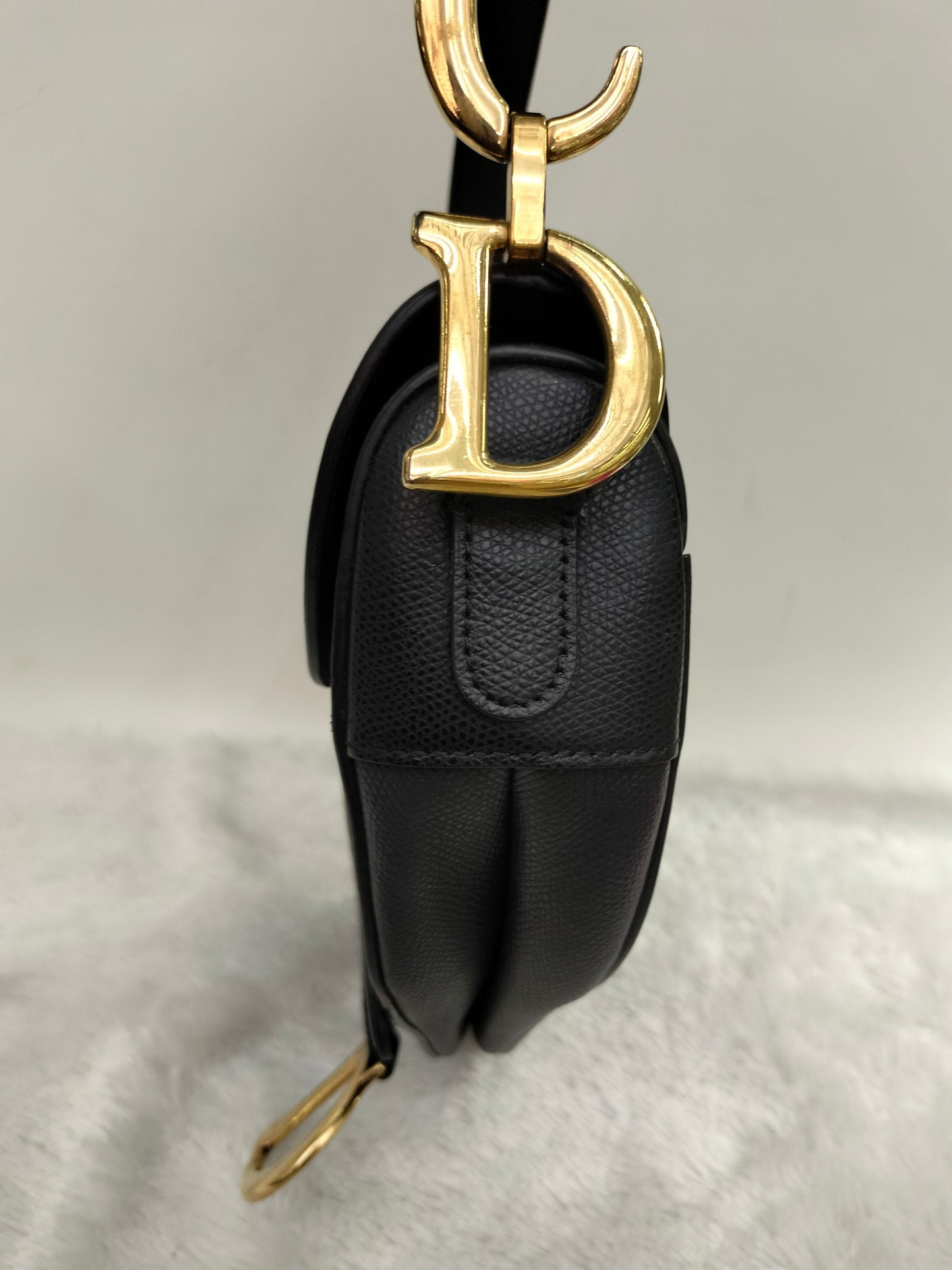 Dior Saddle Medium Grained Black GHW 2018