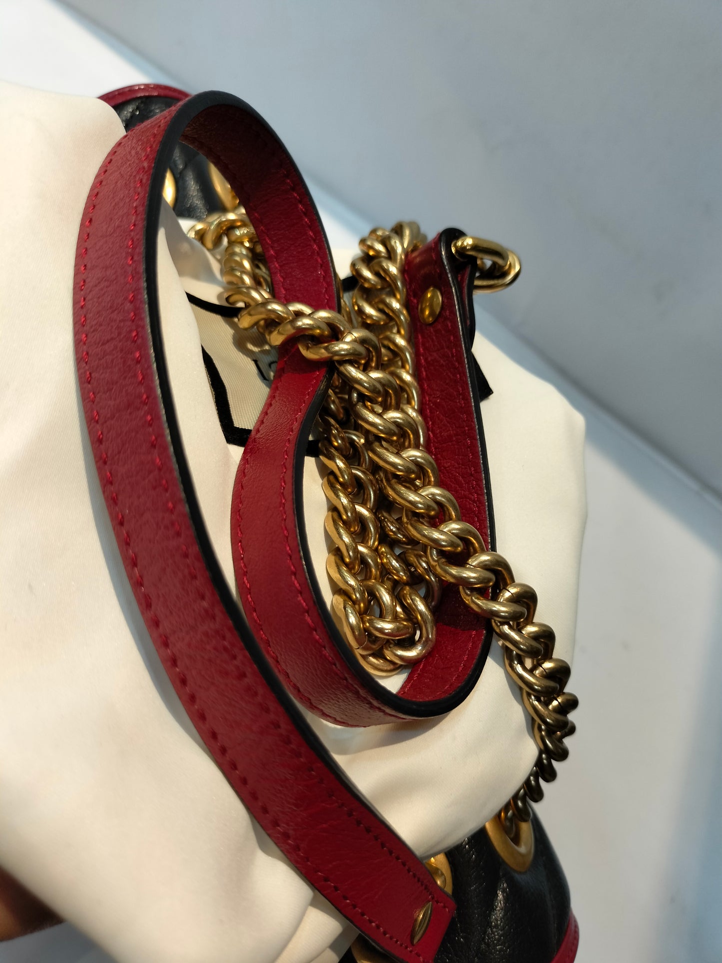 Gucci Marmont Small Black Red GHW