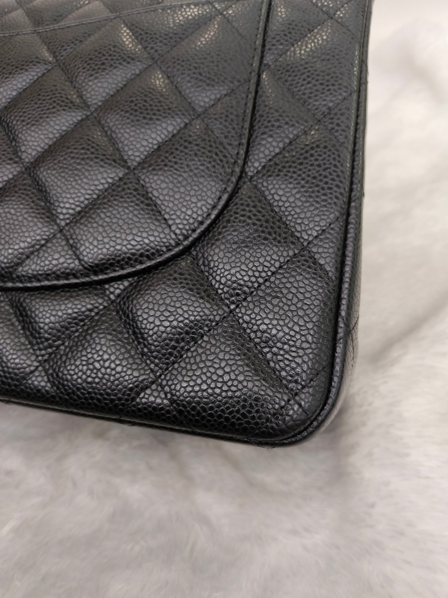 Chanel Jumbo Caviar Black SHW DF #18