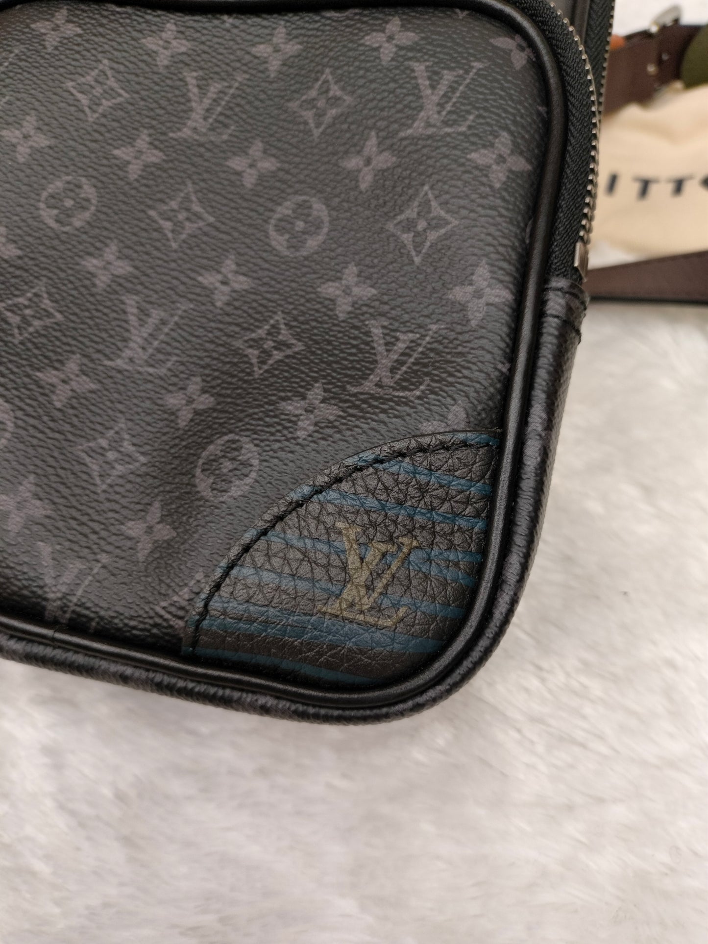LV Amazone Sling Patchwork Monogram Eclipse Virgil Abloh 2020