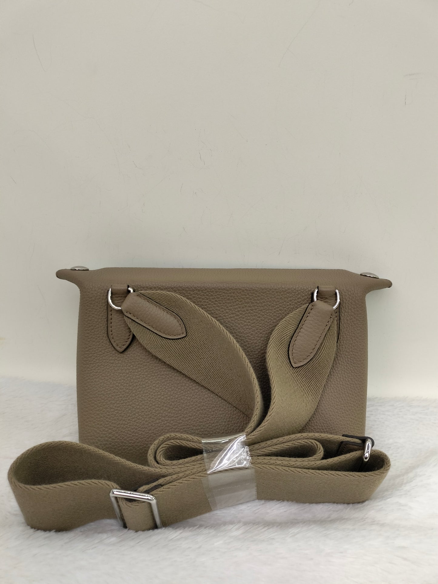 Hermes Videpoches Togo Sangle Wool Beige Marfa PHW #B
