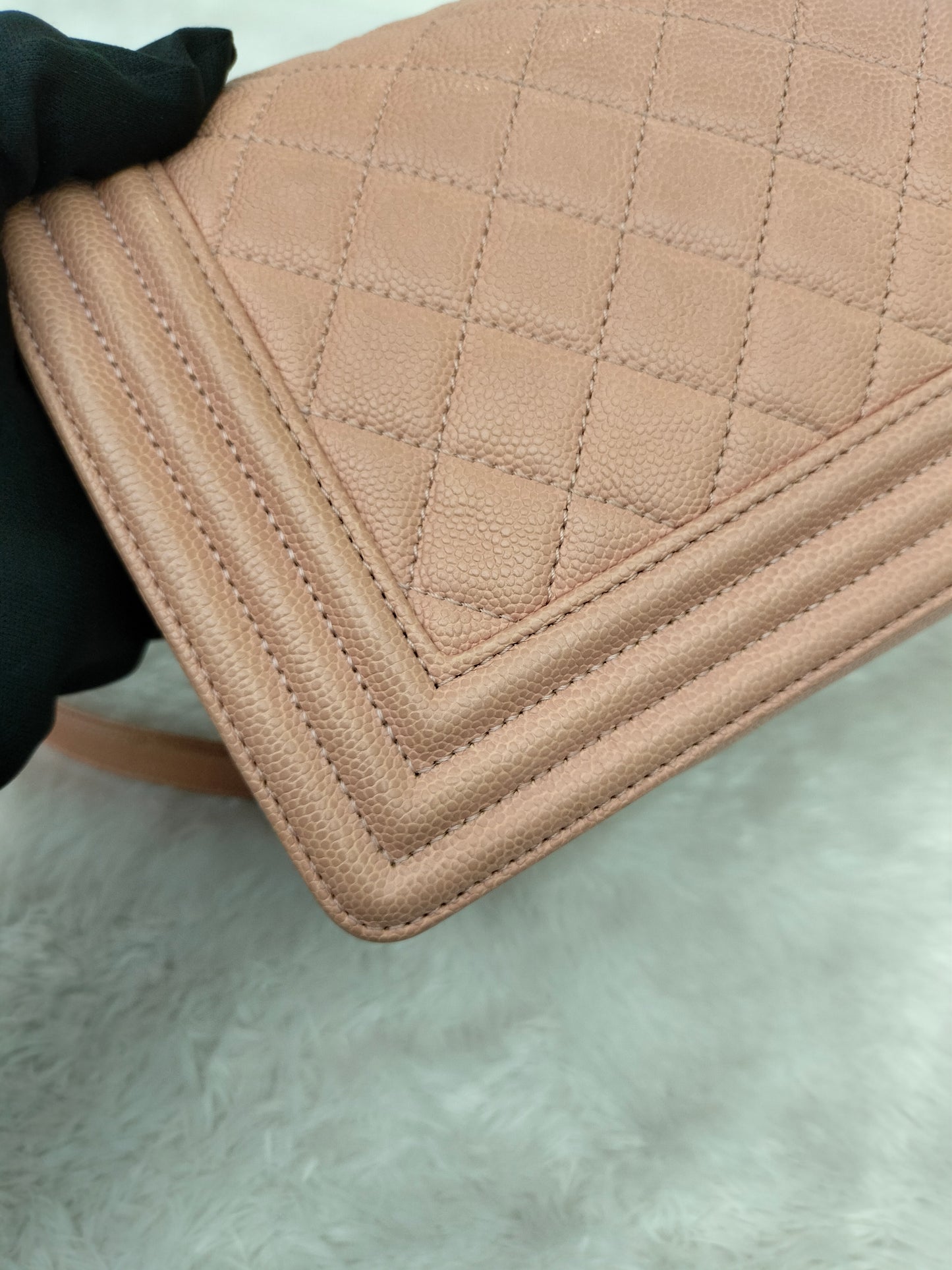 Chanel Boy 25 Caviar Salmon GHW #25