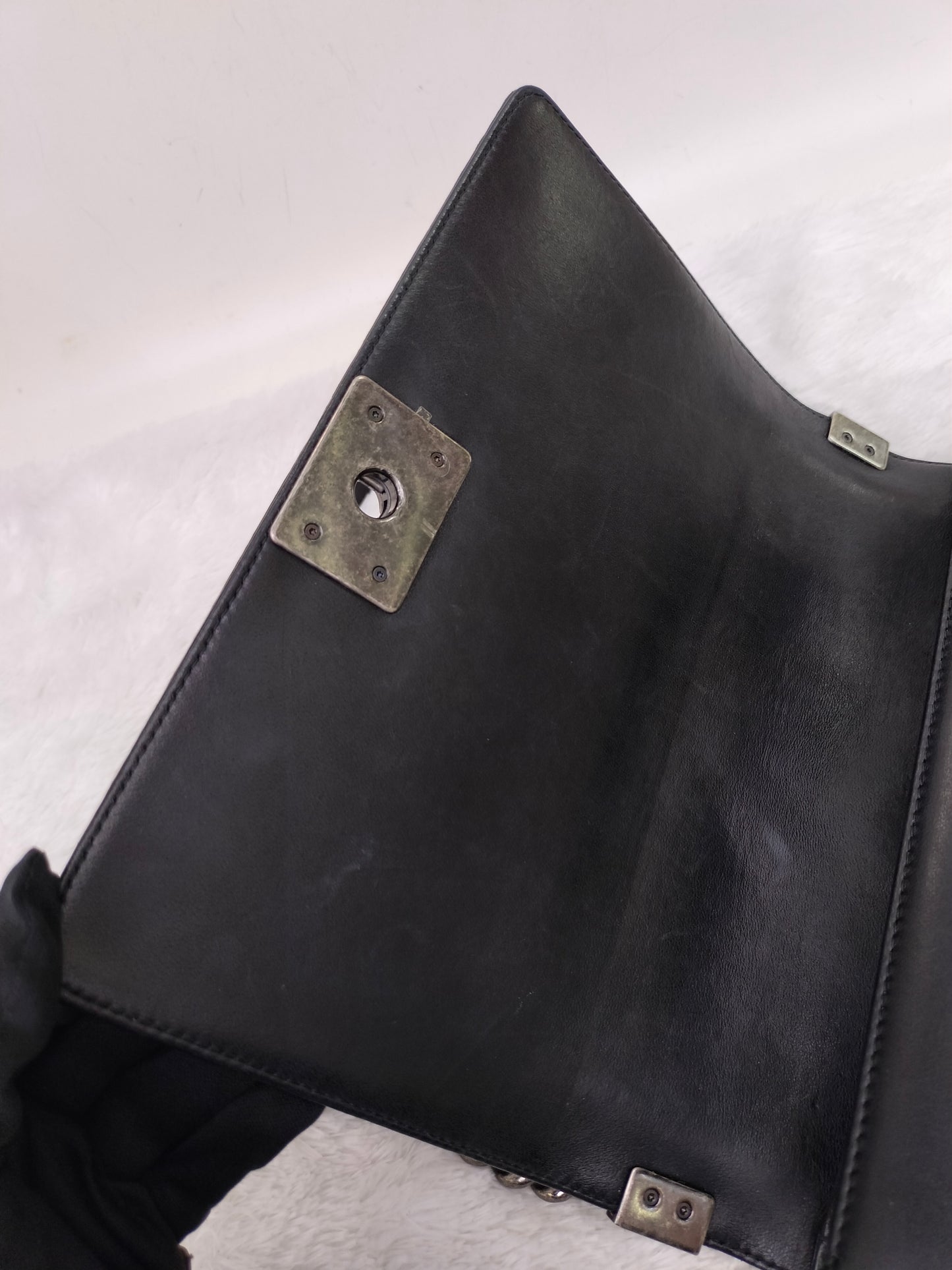 Chanel Boy 25 Lamb Black RHW #24