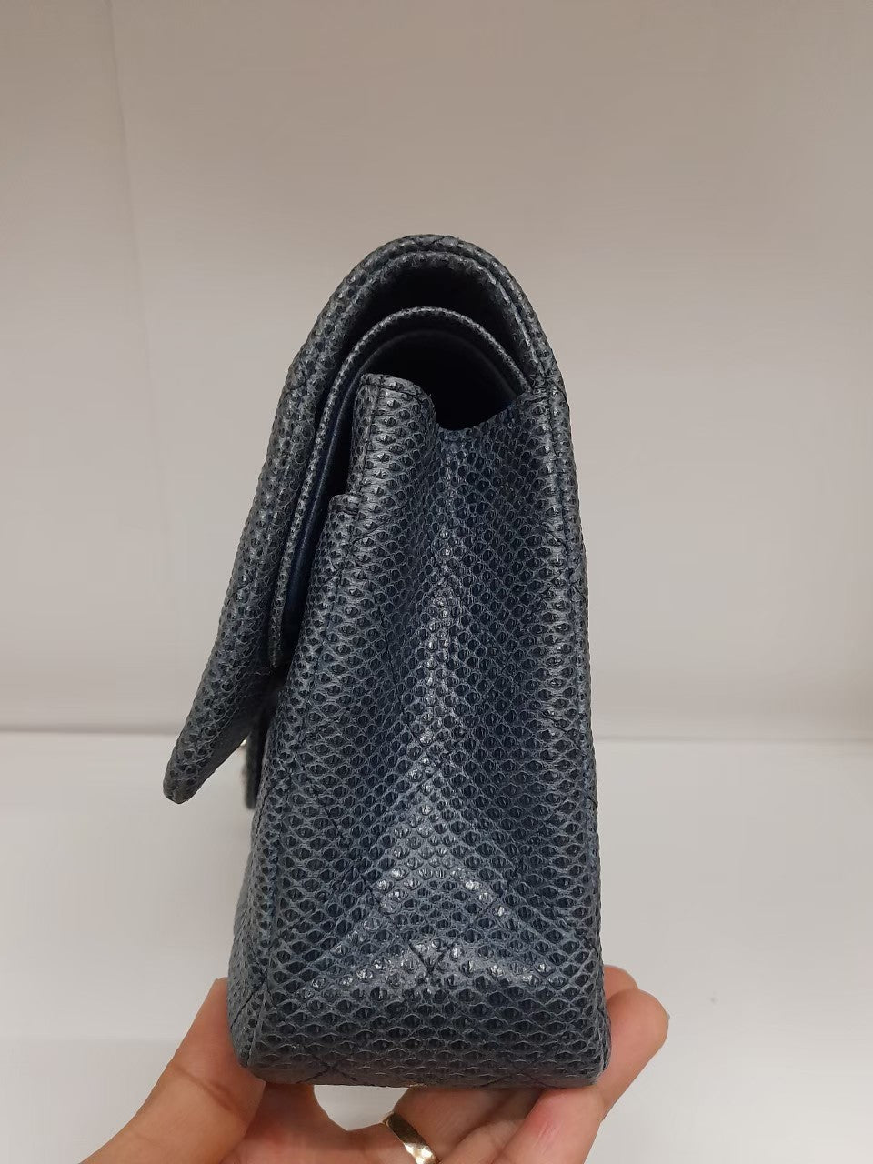 Chanel Medium Lizard Blue SHW #14 Size 25,5x15,5x6,5