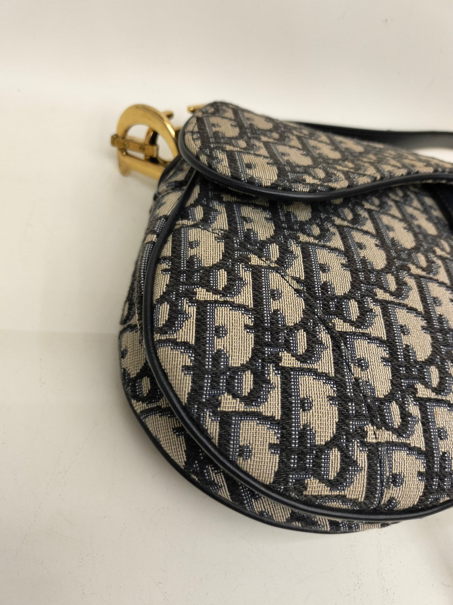 Dior Saddle Medium Oblique Navy GHW 2018