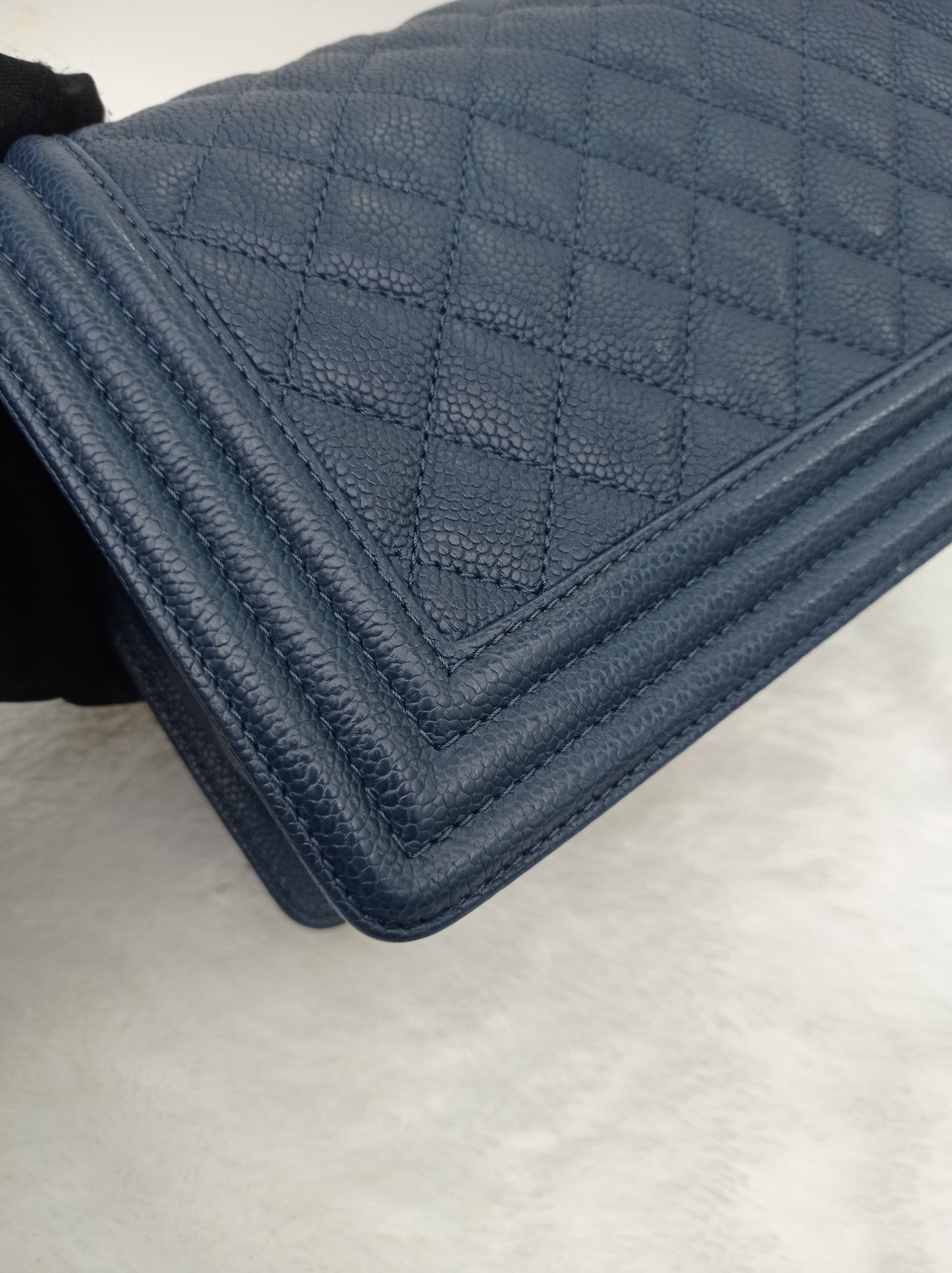 Chanel Boy 25 Caviar Blue GHW #23