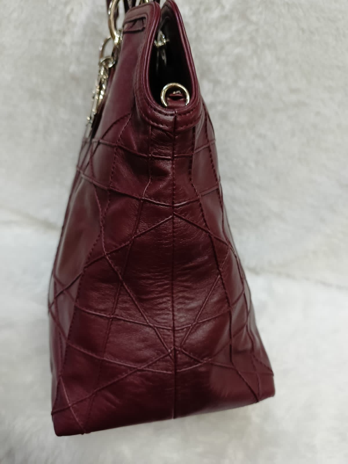 Dior Granville Cannage Lambskin Maroon SHW 2011