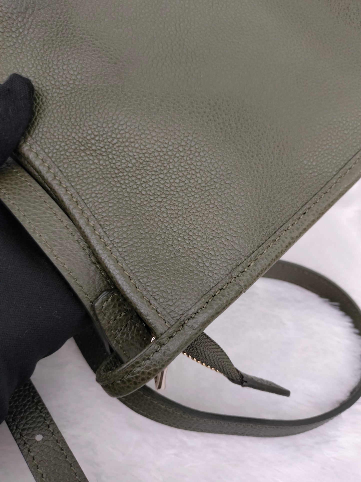 Longchamp Le Foulonne Crossbody Khaki GHW