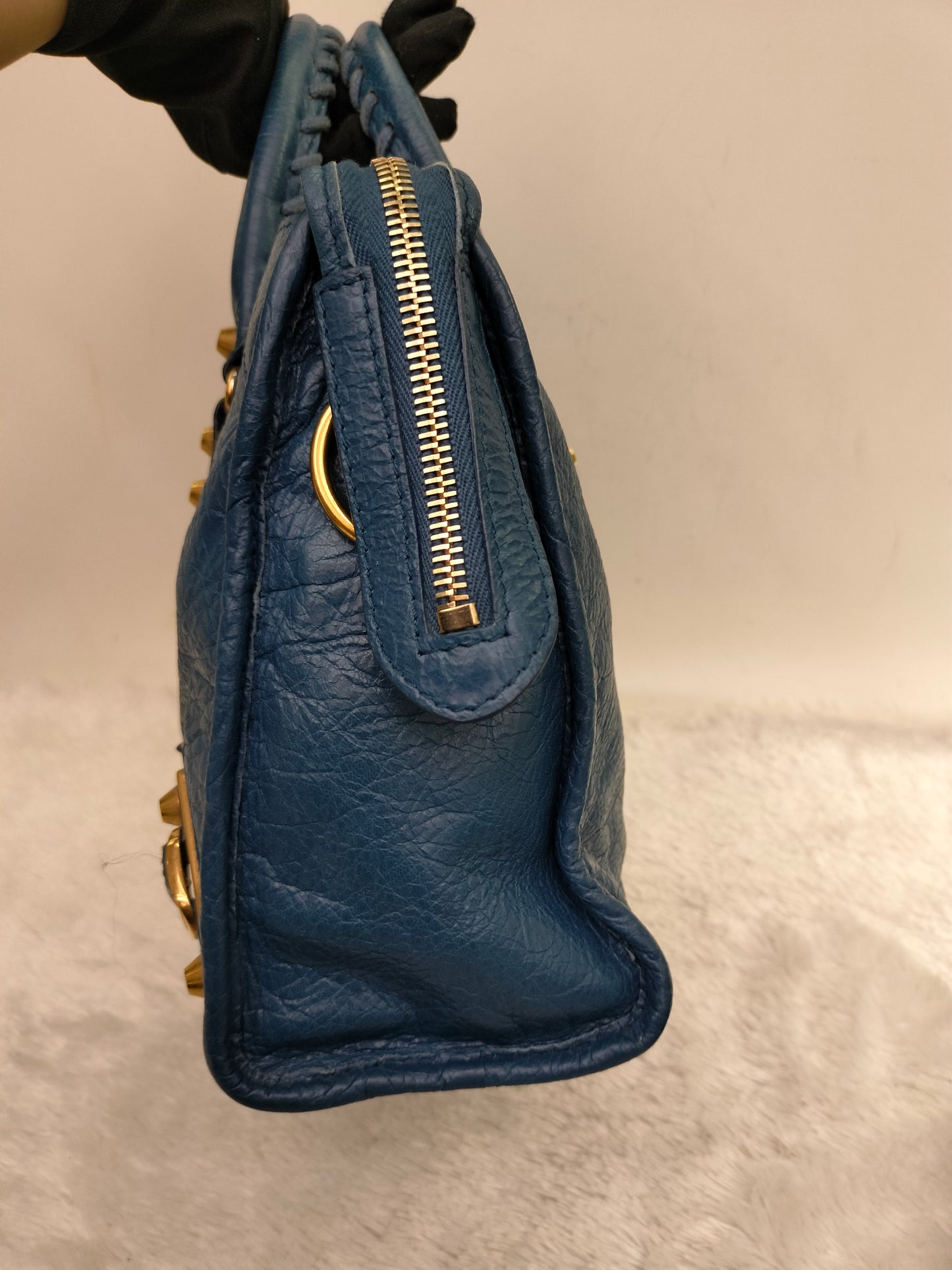 Balenciaga Small City Edge Blue GHW 2017
