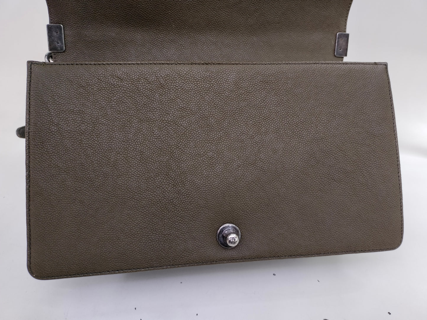Chanel Boy 28 Caviar Khaki RHW #23