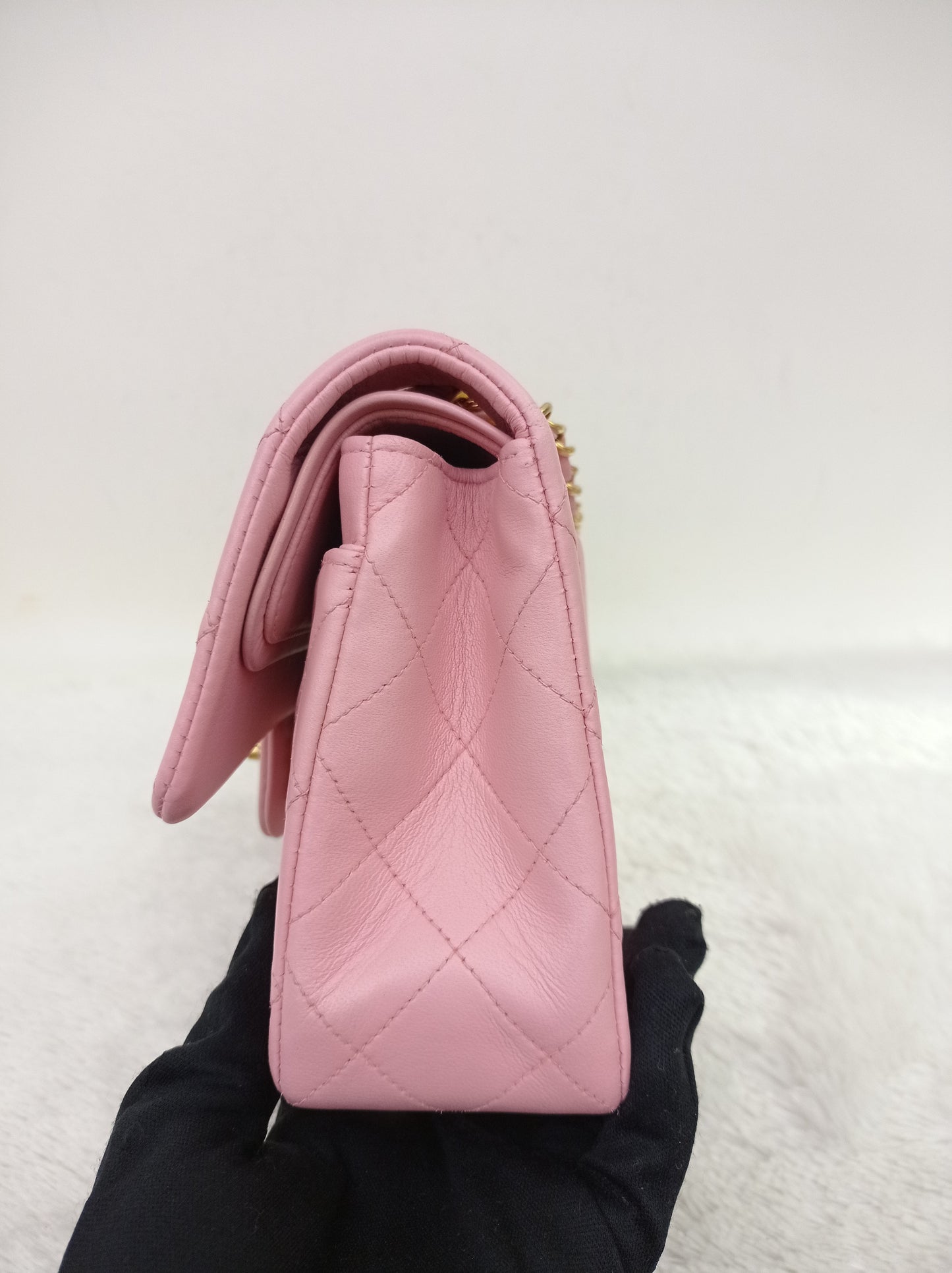 Chanel Small Lamb Pink Vintage GHW DF #4