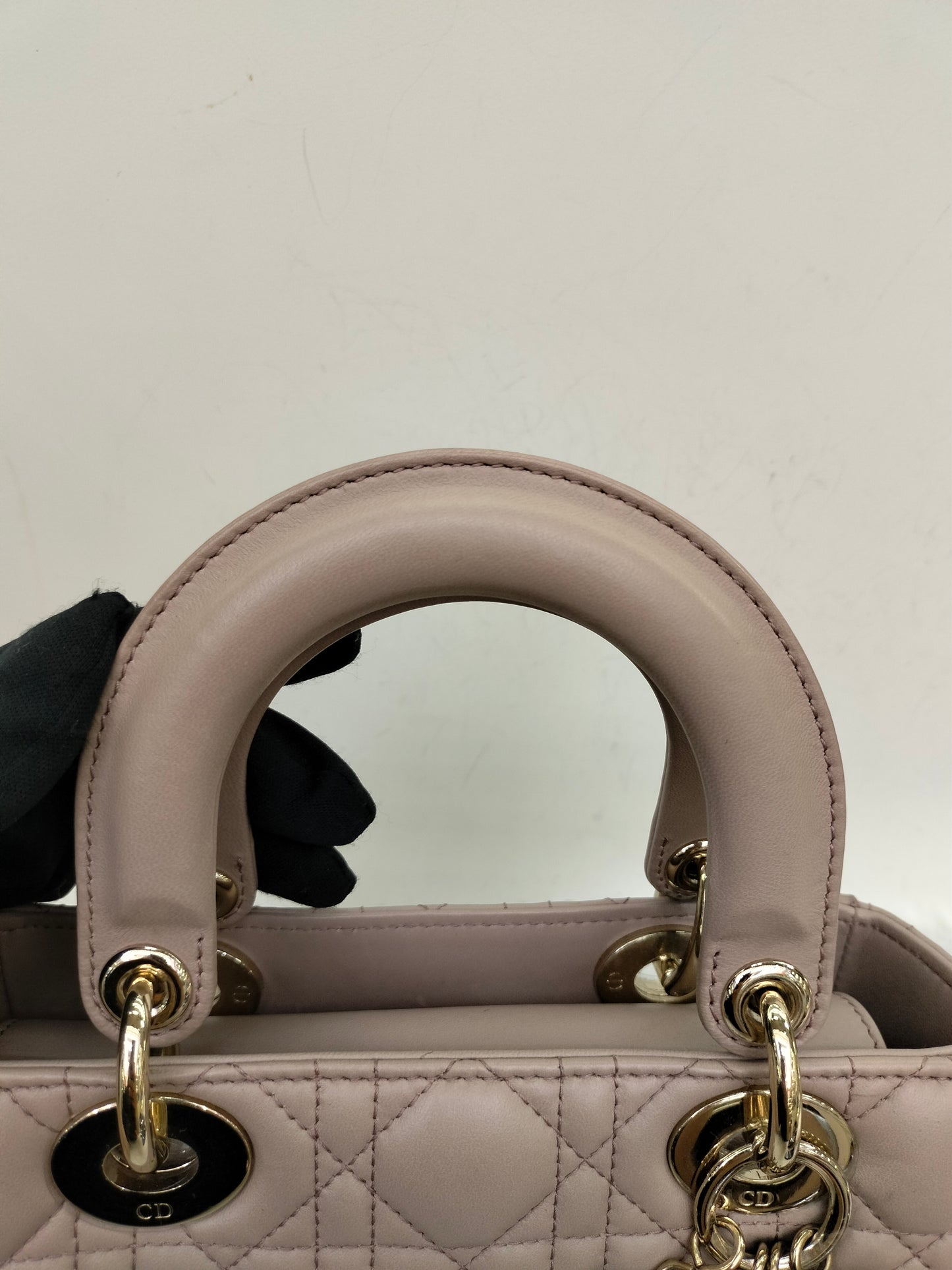 Lady Dior Small Lamb Taupe GHW 2017