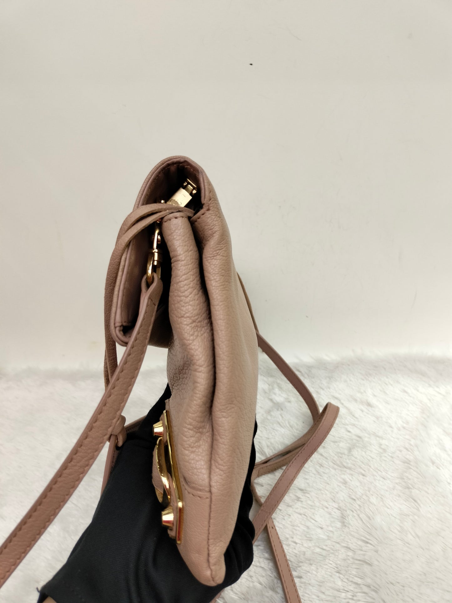 Balenciaga Envelope Clutch Rose De Sable GHW