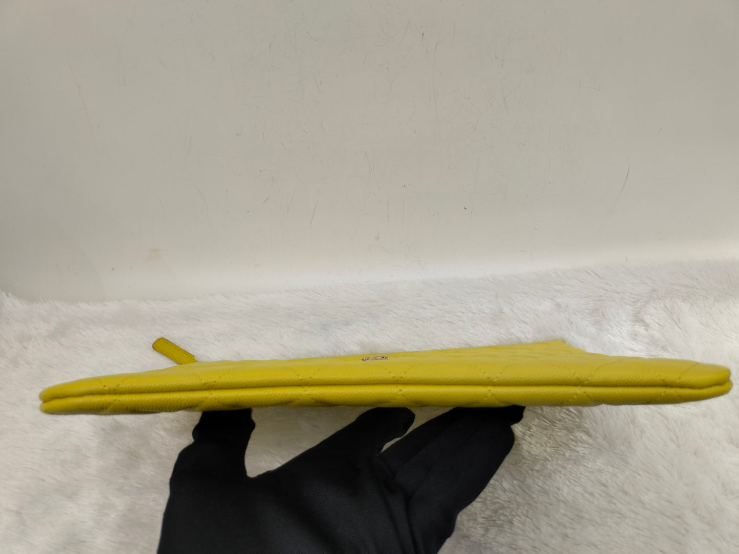 Chanel O'Case Clutch Caviar Yellow LGHW (CHIP)