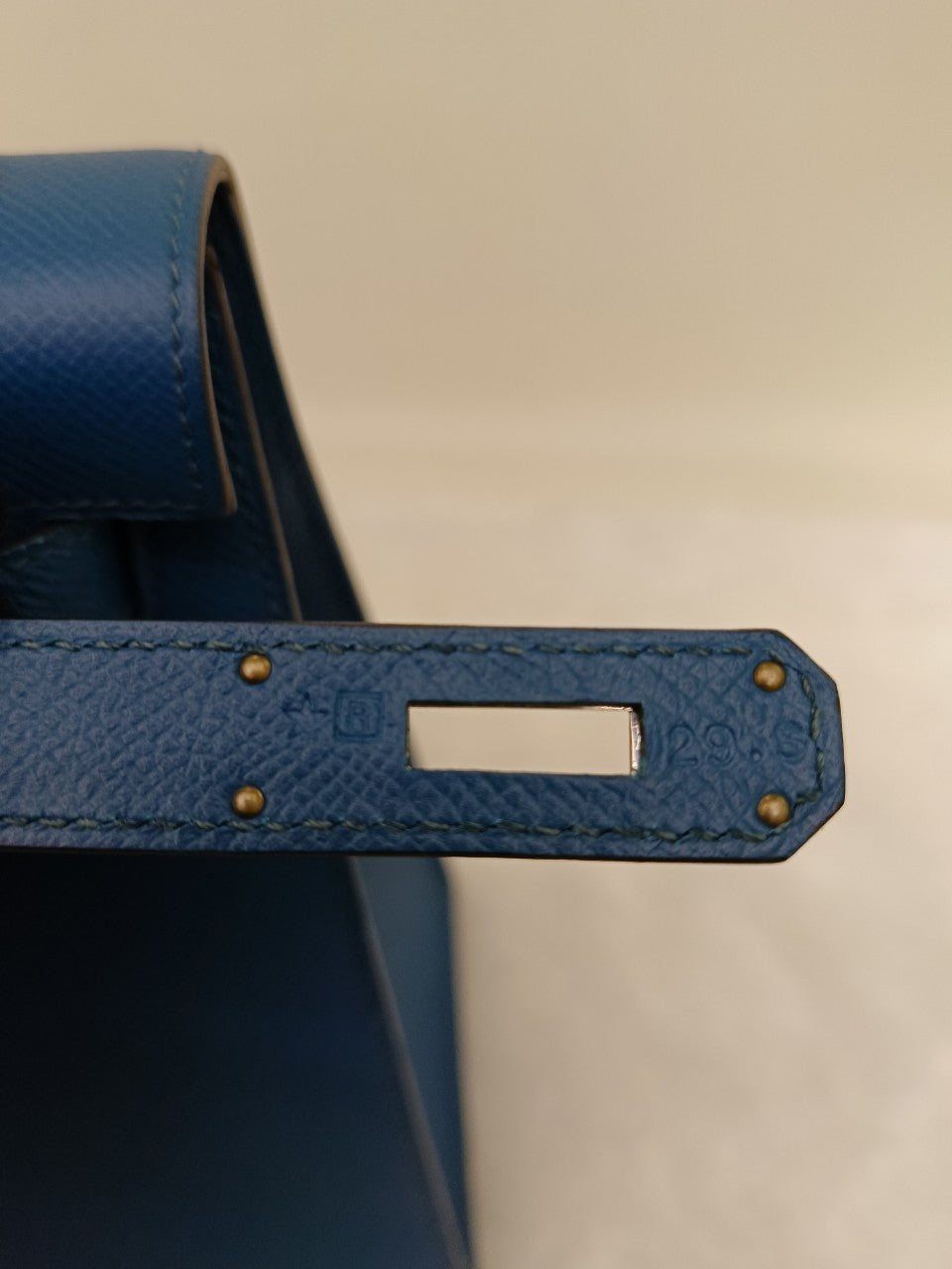 Kelly32 Epsom Sellier Bleu Izmir PHW #R square