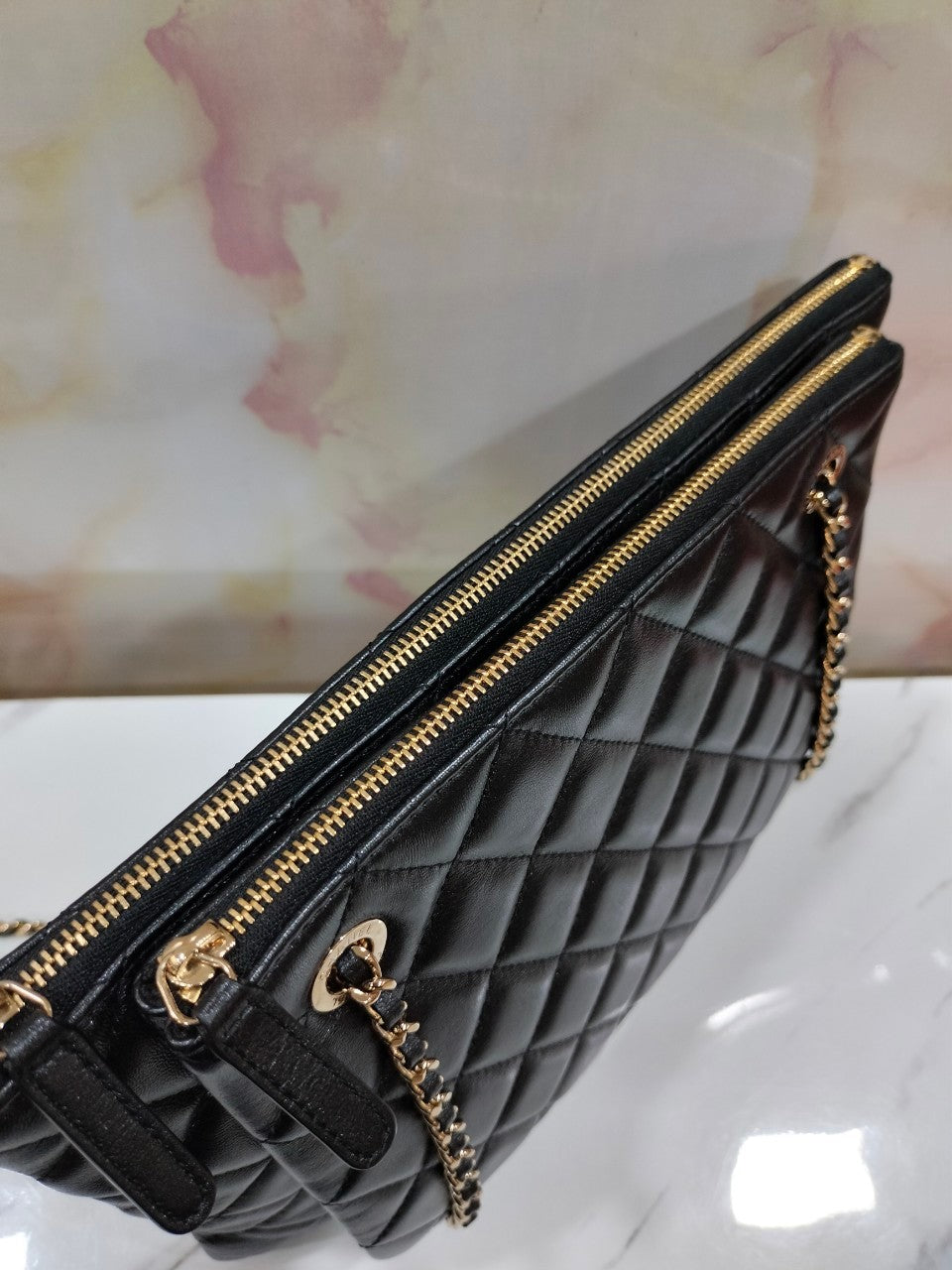 *Neverbeen Used* Chanel Double Case Black Lambskin GHW #29