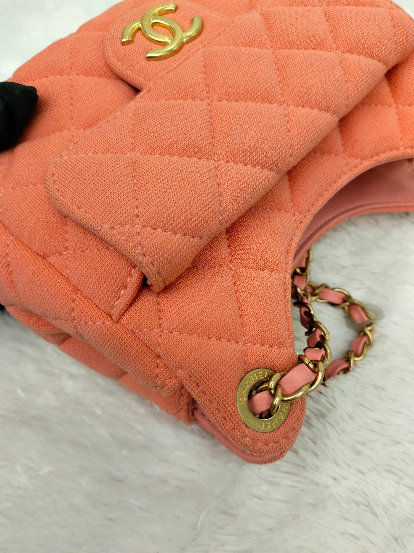 Chanel Wavy Canvas Orange GHW 2023 (CHIP)