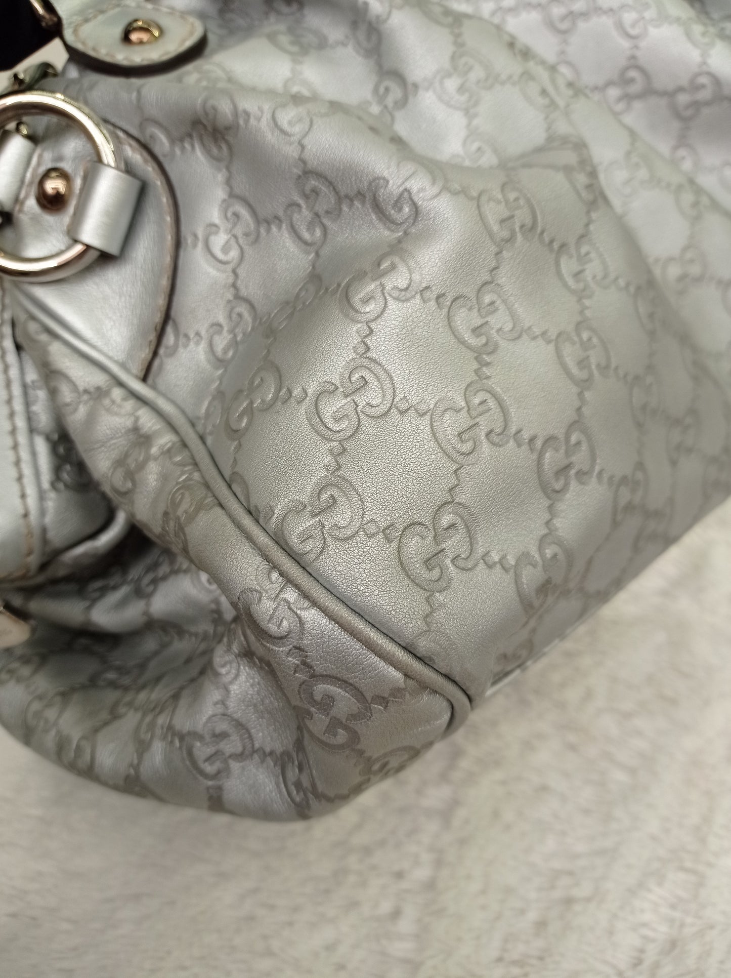 Gucci Boston Borsa Sukey Metallic Silver SHW