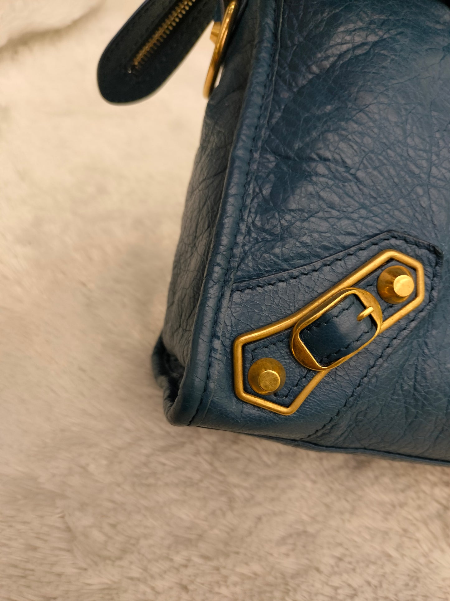Balenciaga Small City Edge Blue GHW 2017