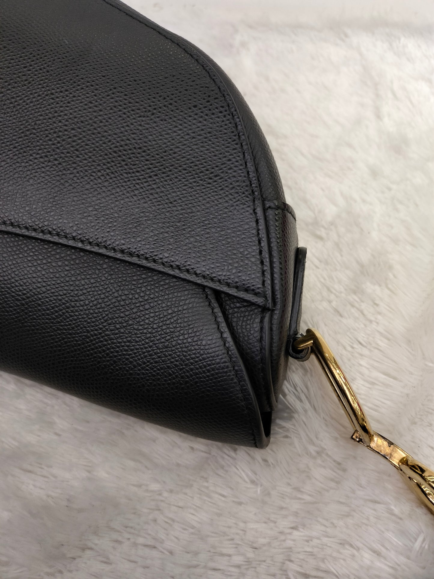 Dior Saddle Medium Grained Black GHW 2018