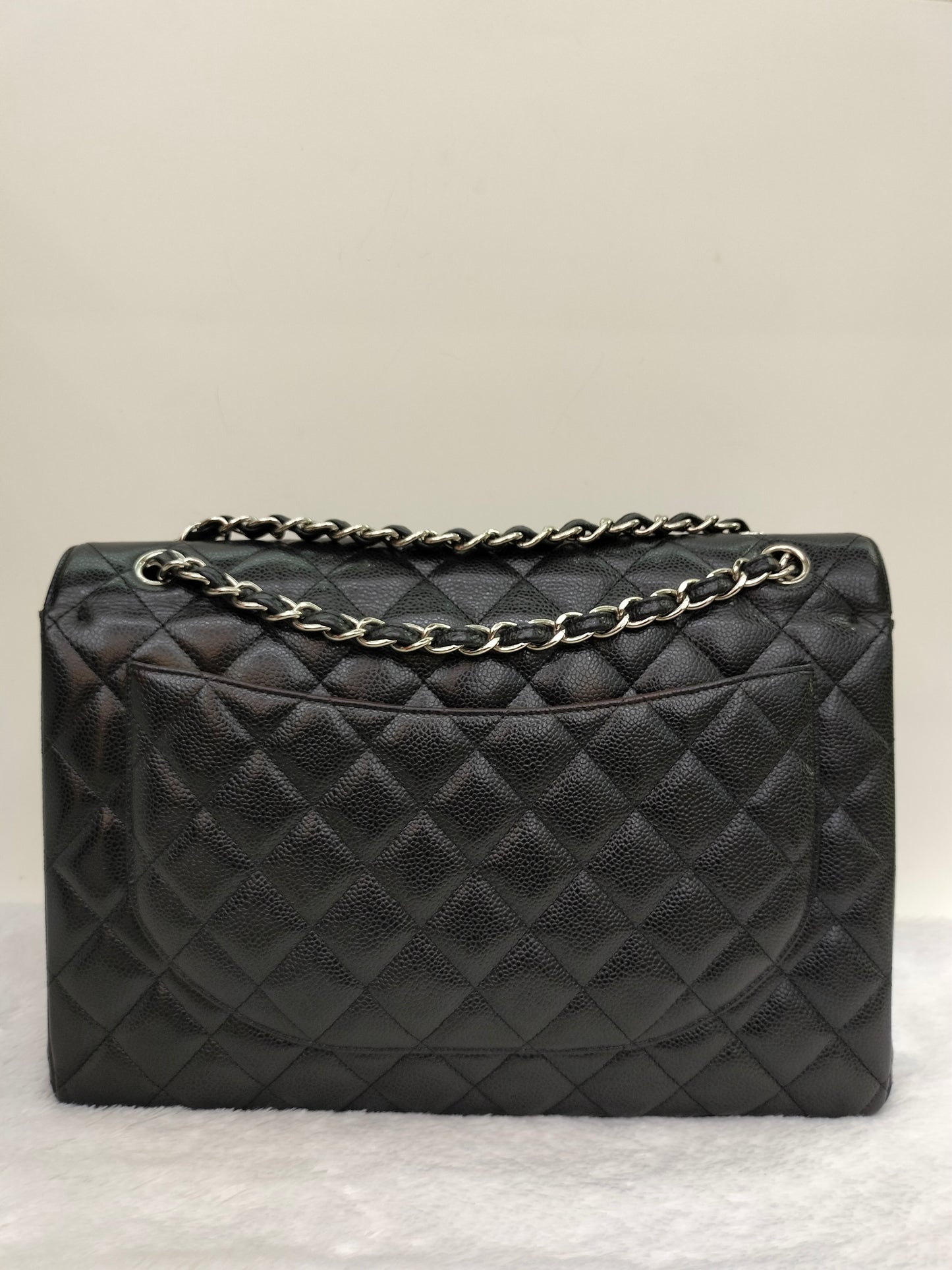 Chanel Maxi Caviar Black SHW DF #23