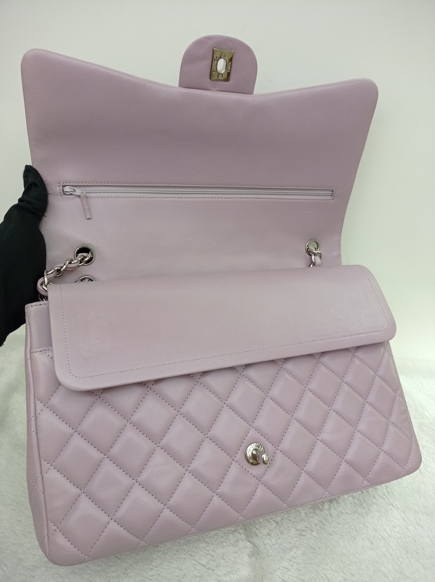 Chanel Maxi Lamb Lilac SHW DF #16