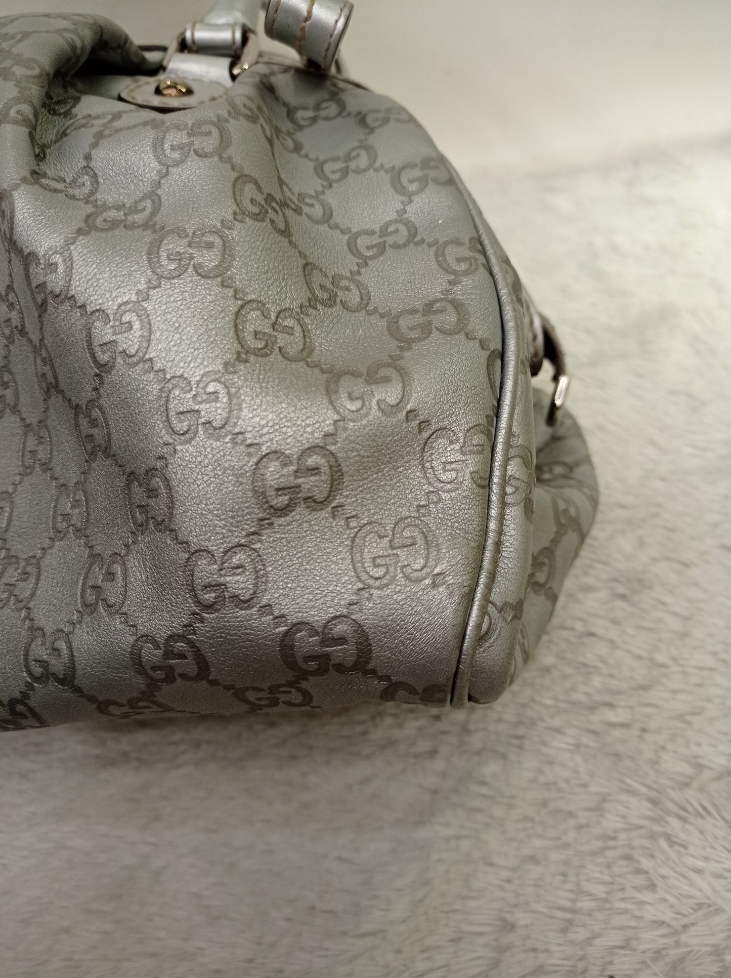 Gucci Boston Borsa Sukey Metallic Silver SHW