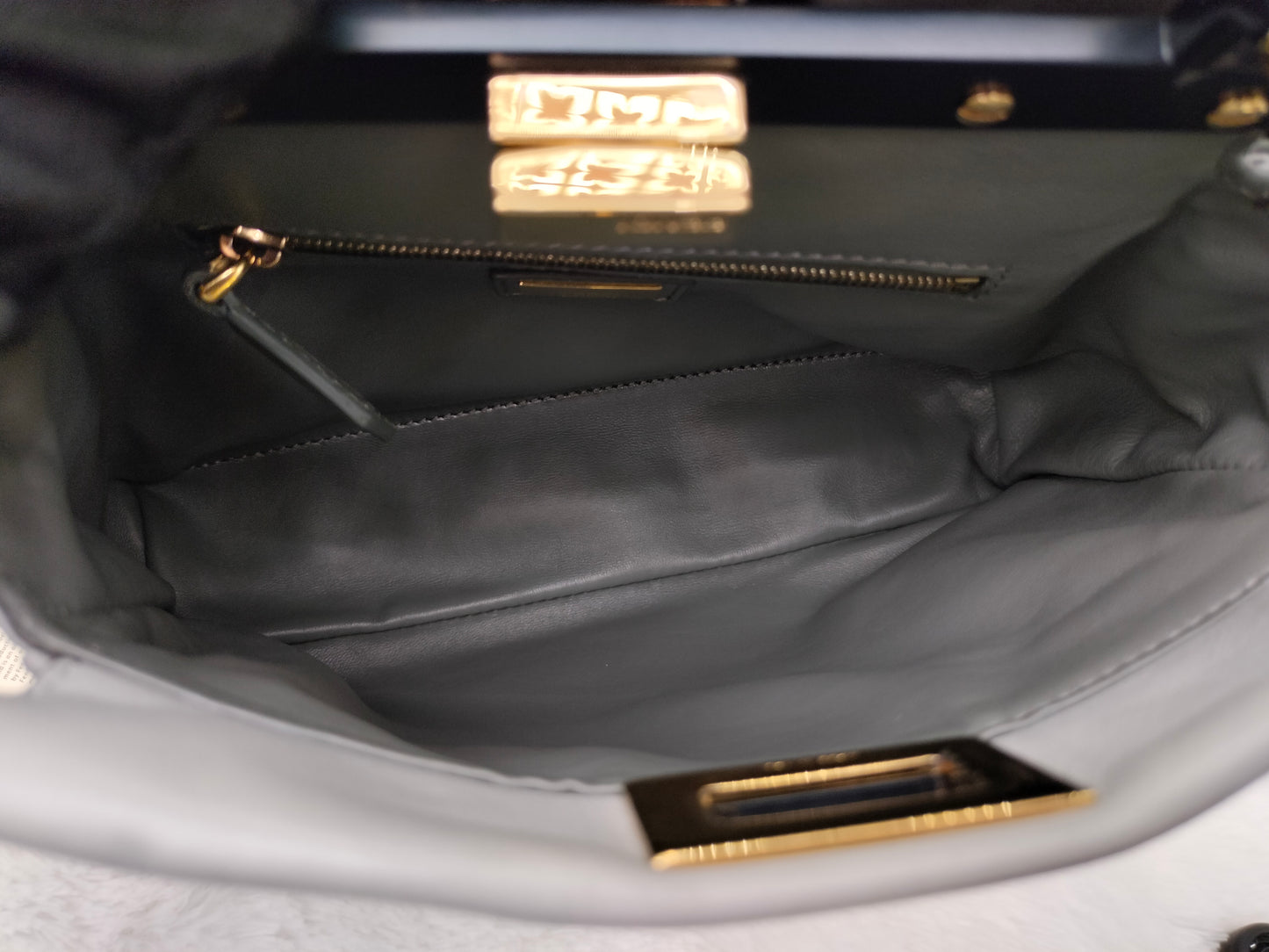 Fendi Peekaboo Mini Griss Pink Peony GHW
