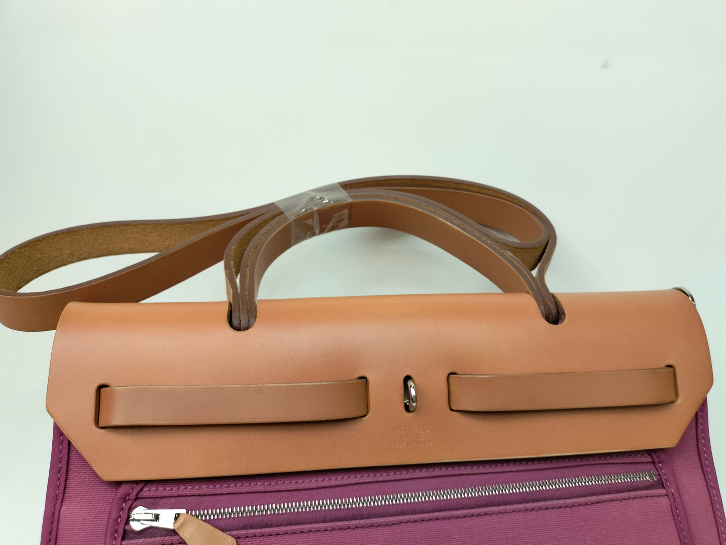 HB31 Zip Canvas Rose Purple Flap Brown PHW #R square