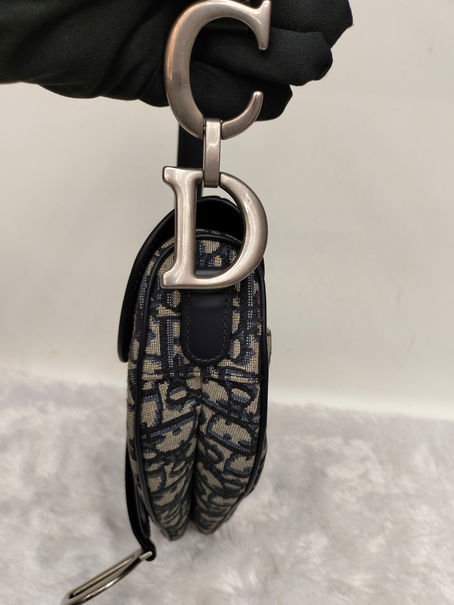 Dior Saddle Medium Jacquard Oblique Black SHW 2024