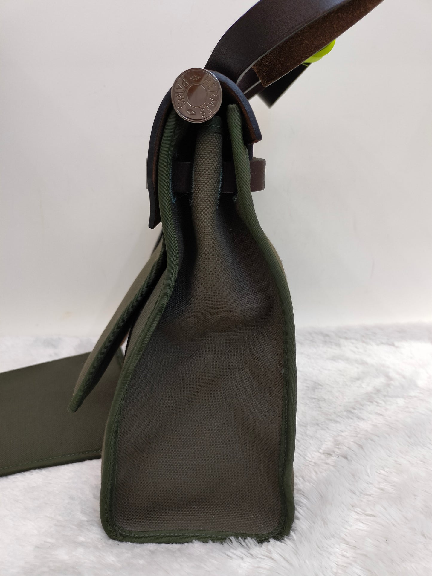 HB31 Zip Toile Vert Olive PHW #T